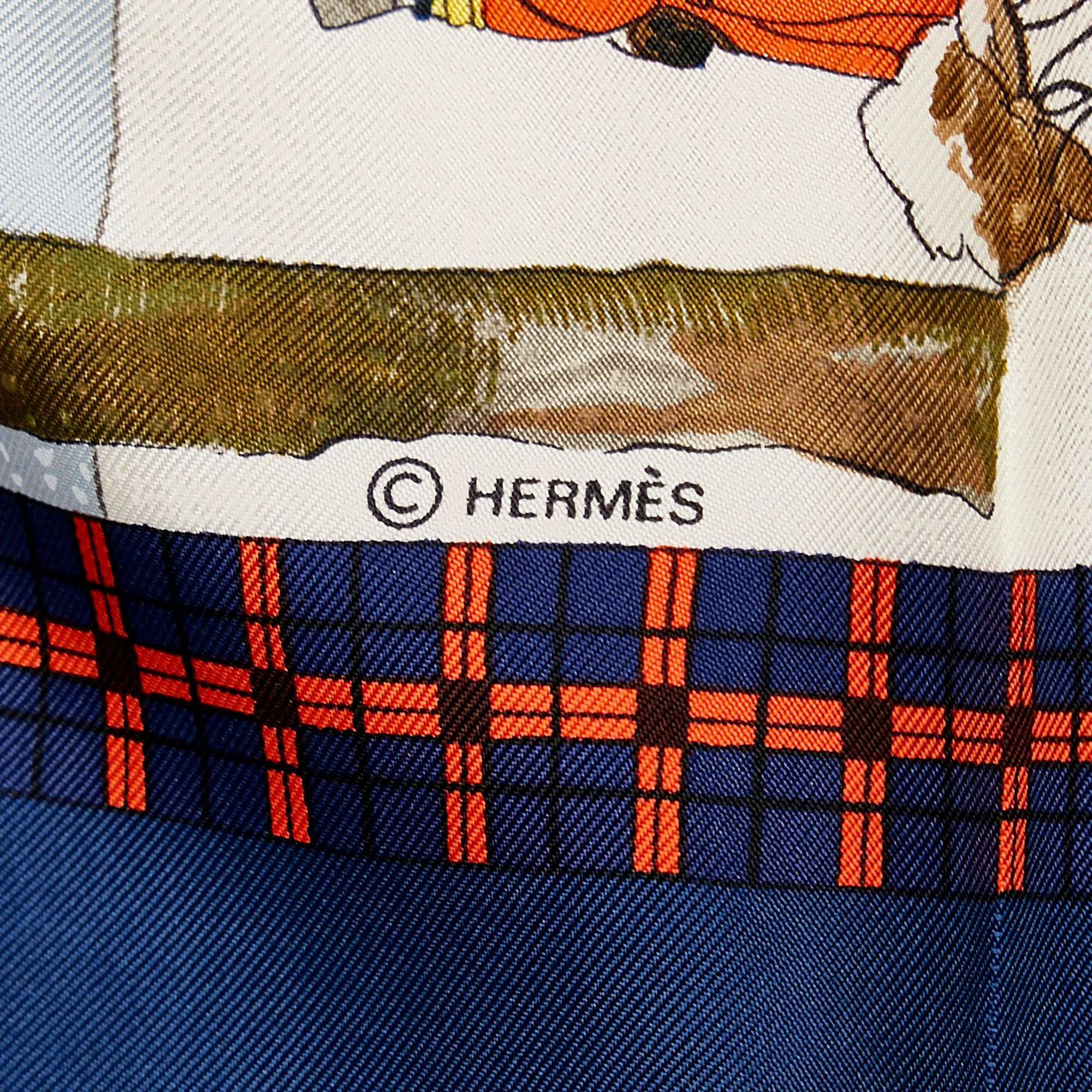 Hermes LHiver En Poste Silk Scarf (SHG-36439)