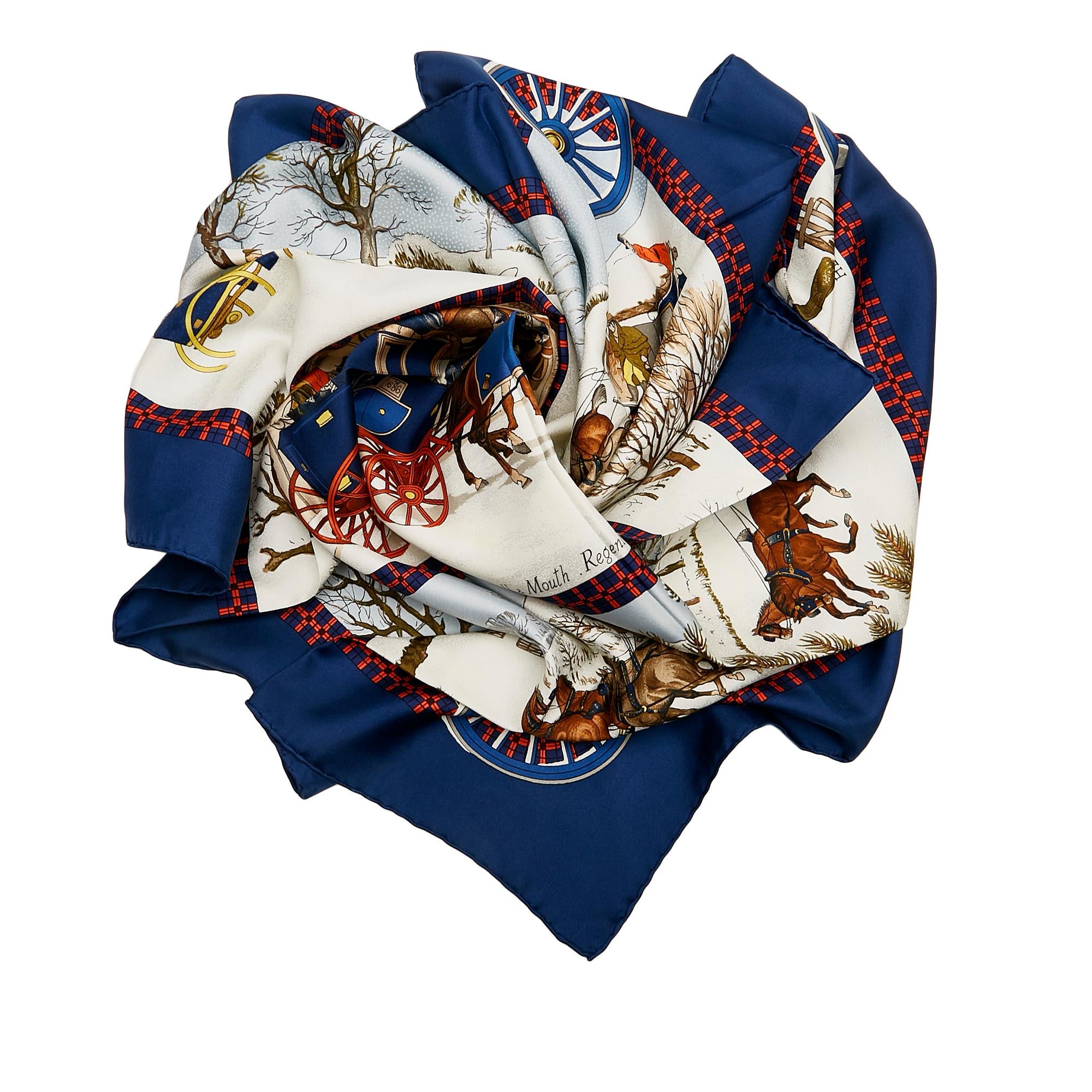 Hermes LHiver En Poste Silk Scarf (SHG-36439)