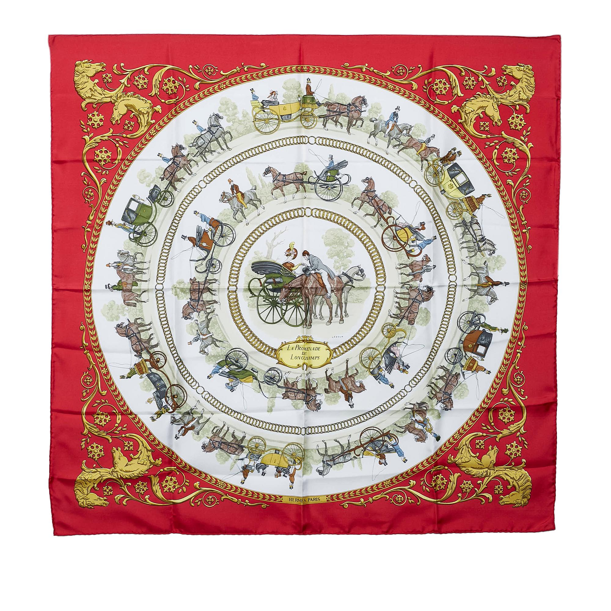 Hermes La Promenade De Longchamps Silk Scarf (SHG-92tB0T)