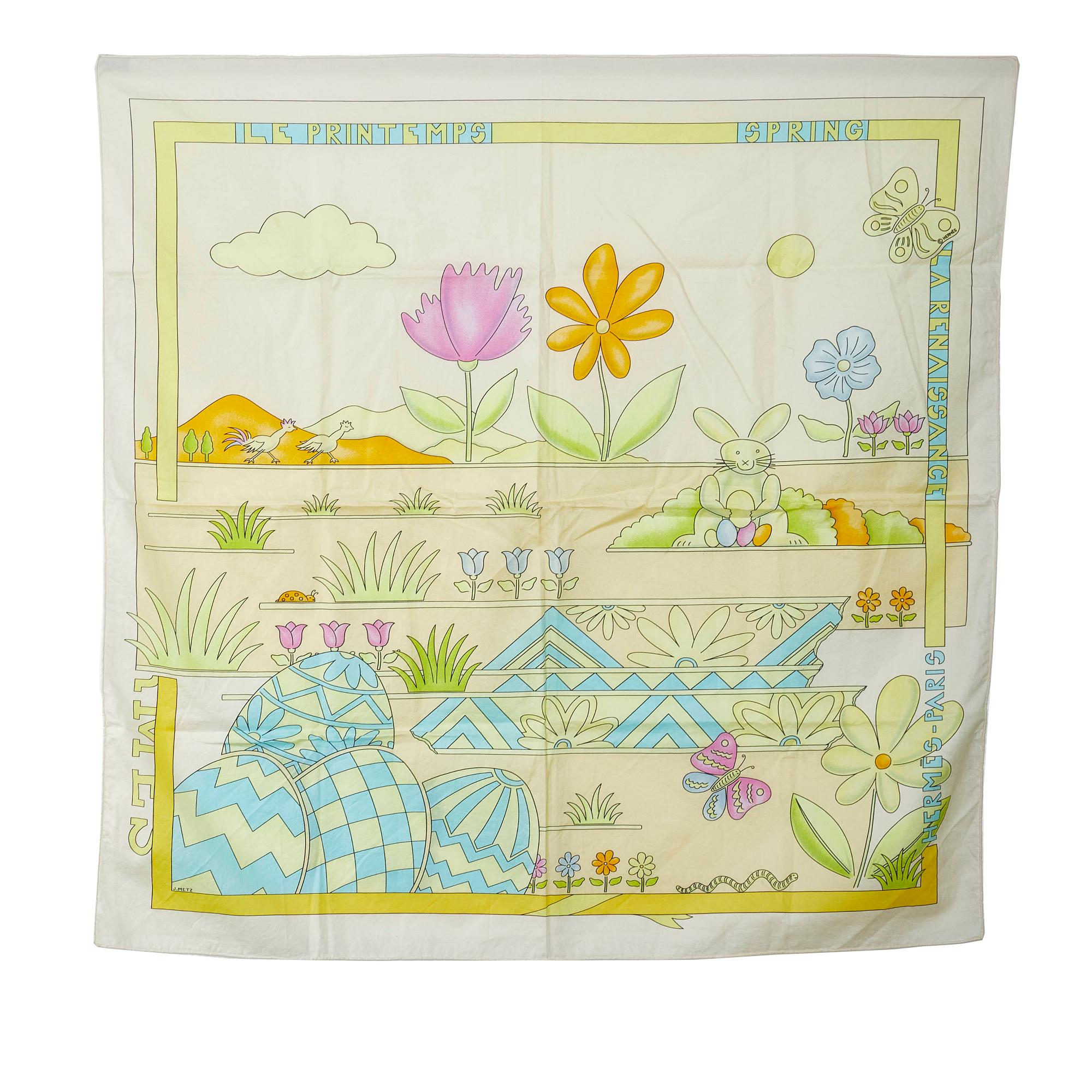 Hermes Le Printemps Spring La Renaissance Silk Scarf (SHG-FWsNsY)
