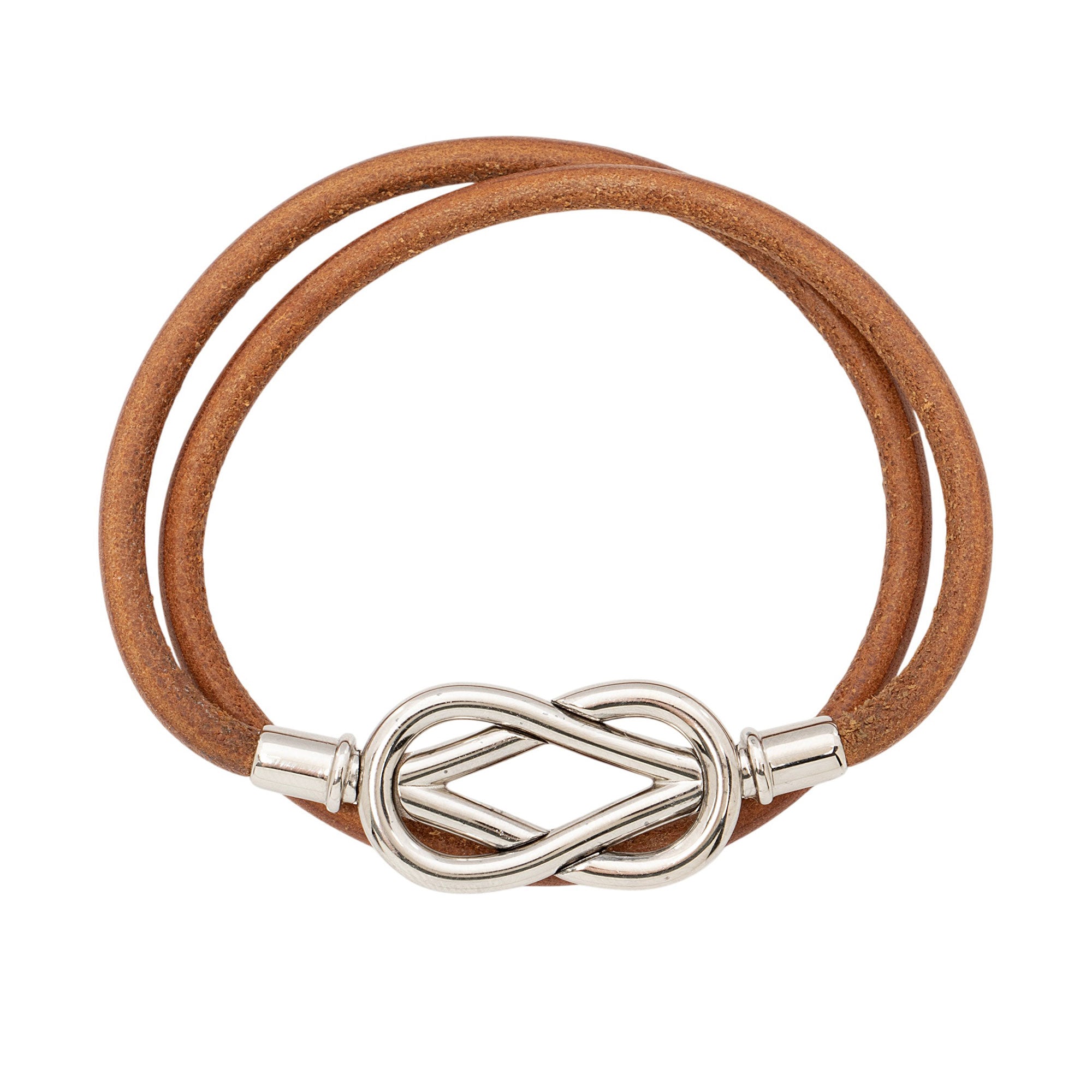 Hermes Leather Atame Bracelet