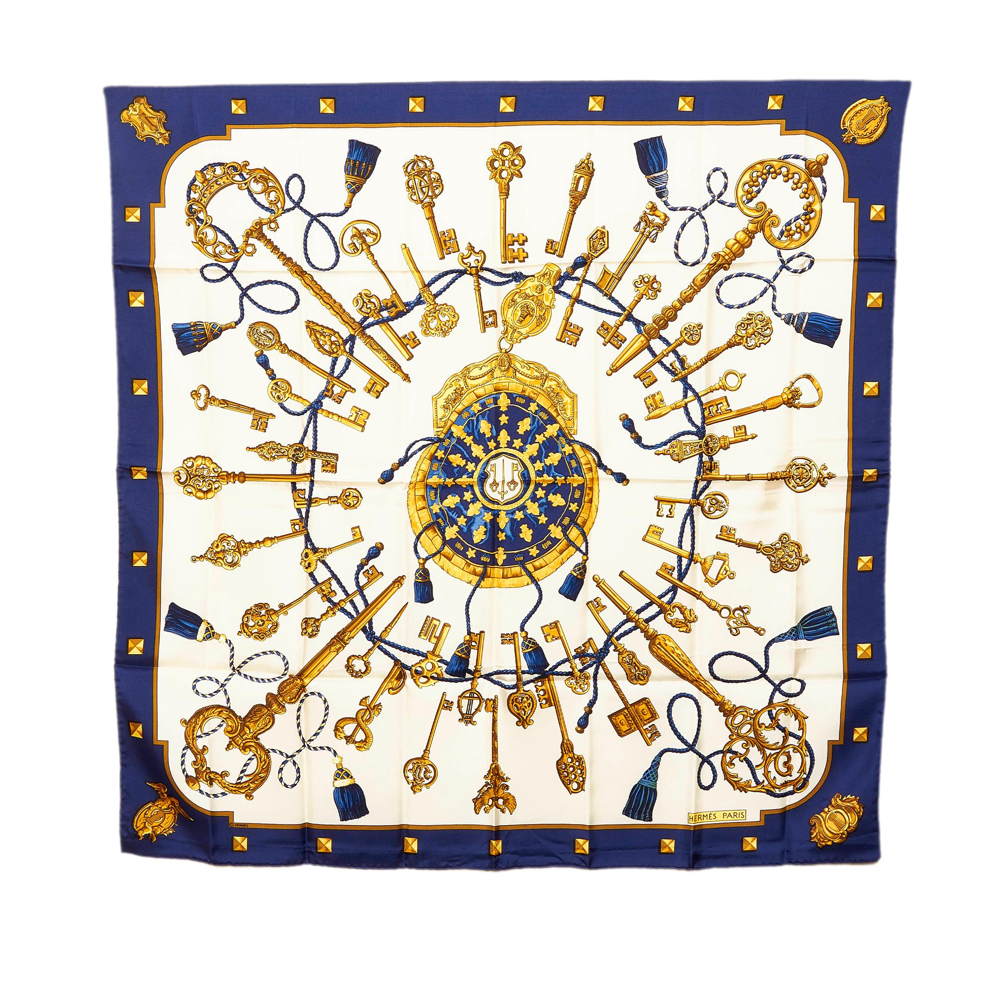 Hermes Les Cles Silk Scarf (SHG-Ax4h8B)