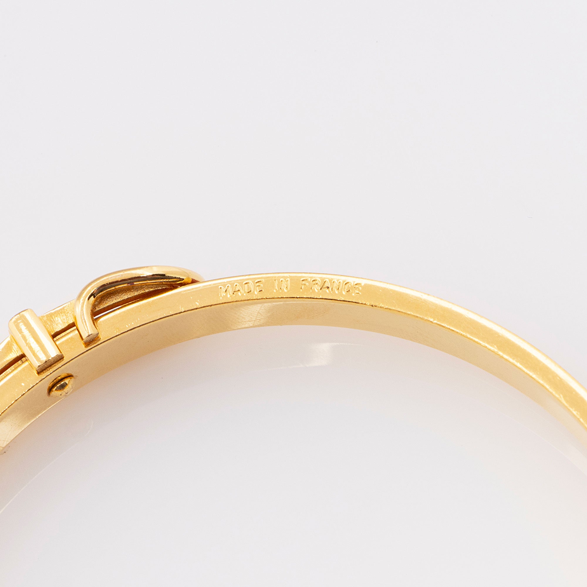 Hermes Lizard Belt Motif Bangle