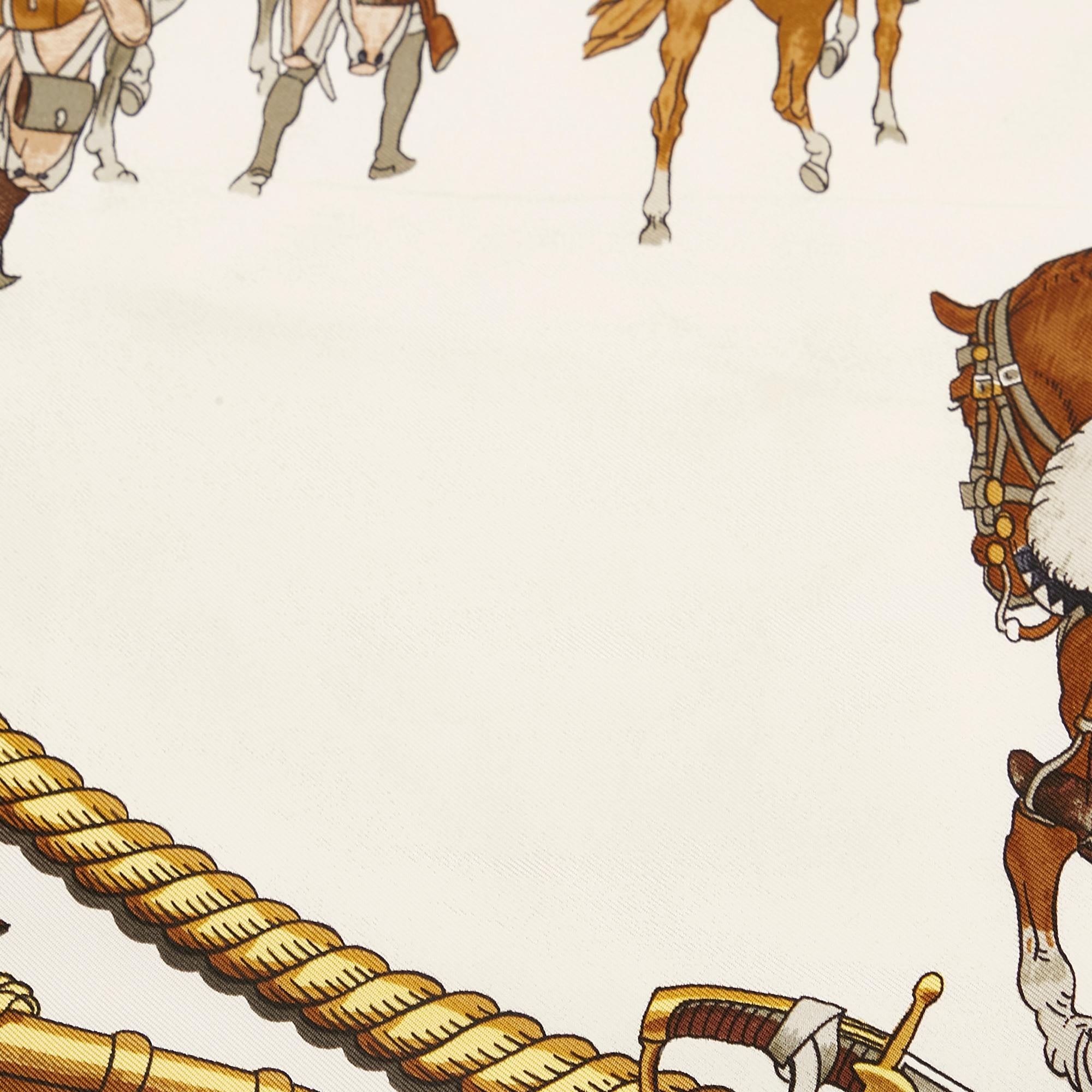 Hermes Marine et Cavalerie Silk Scarf (SHG-36430)