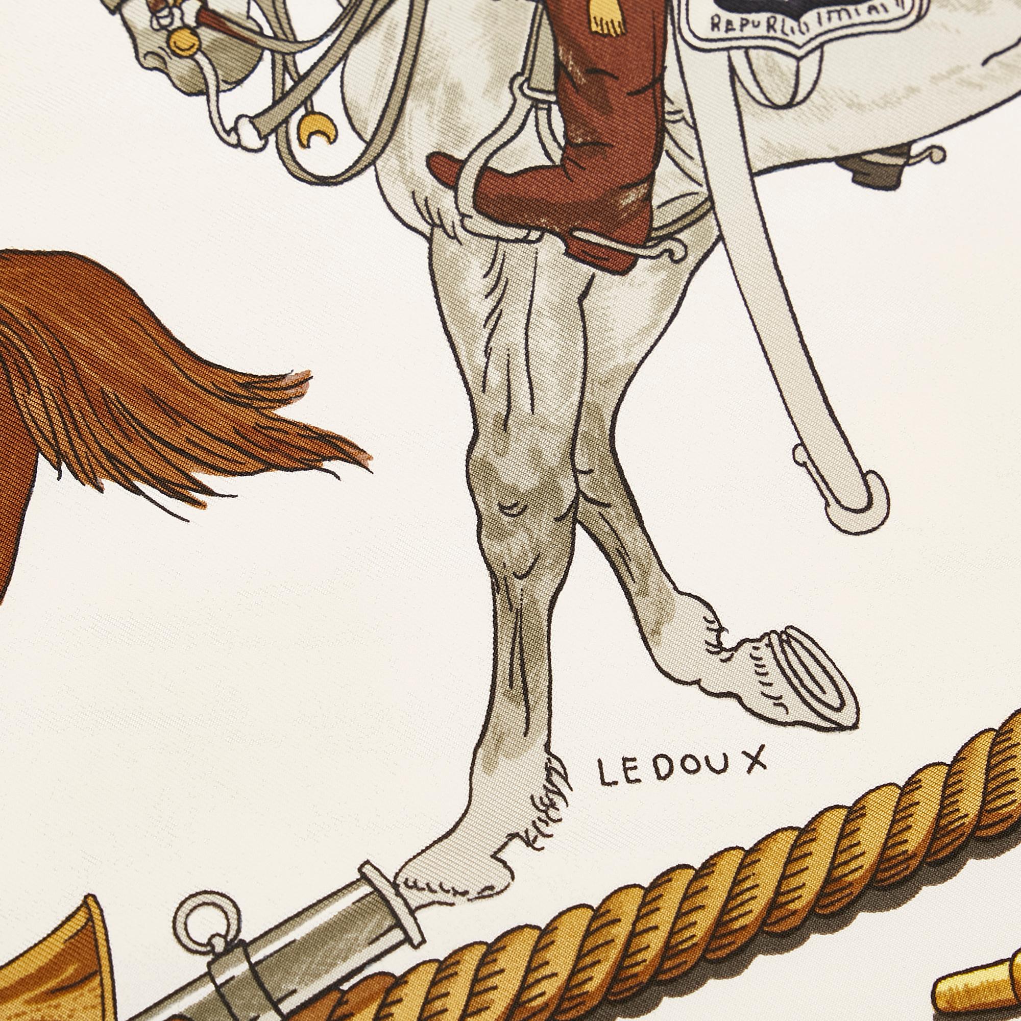 Hermes Marine et Cavalerie Silk Scarf (SHG-36430)