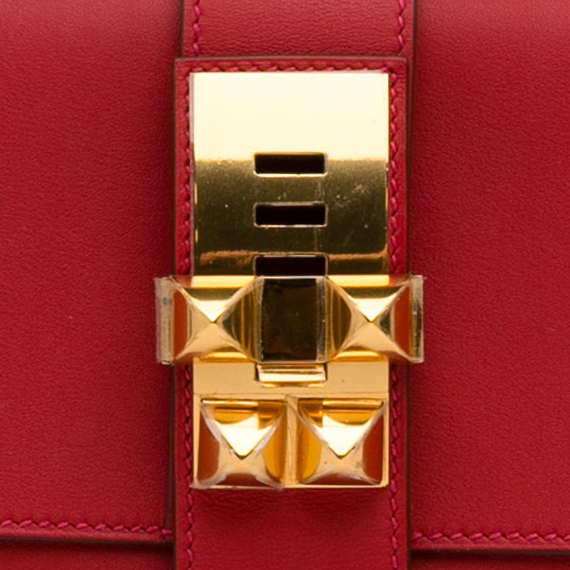 Hermes Medor Leather Clutch Bag (SHG-28xEUn)