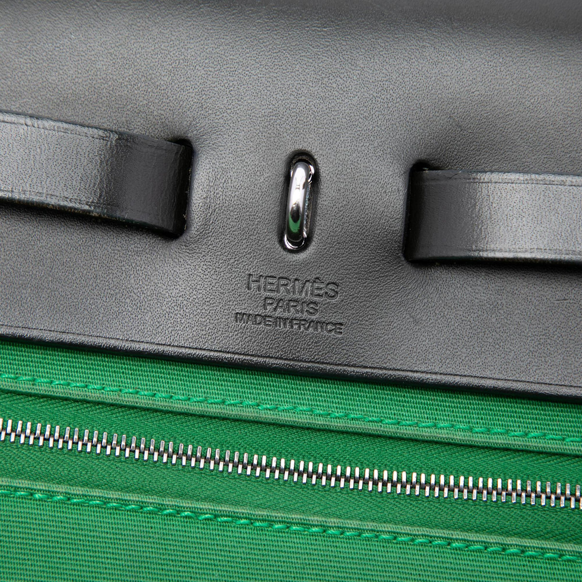 Hermes Military Toile and Vache Hunter Herbag Zip 31