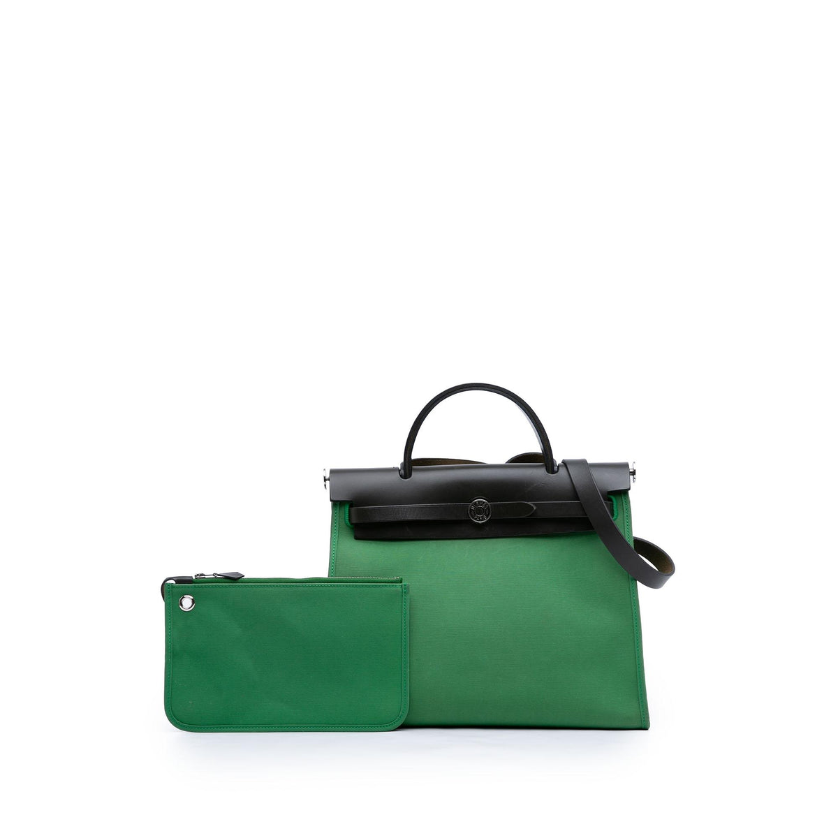 Hermes Military Toile and Vache Hunter Herbag Zip 31