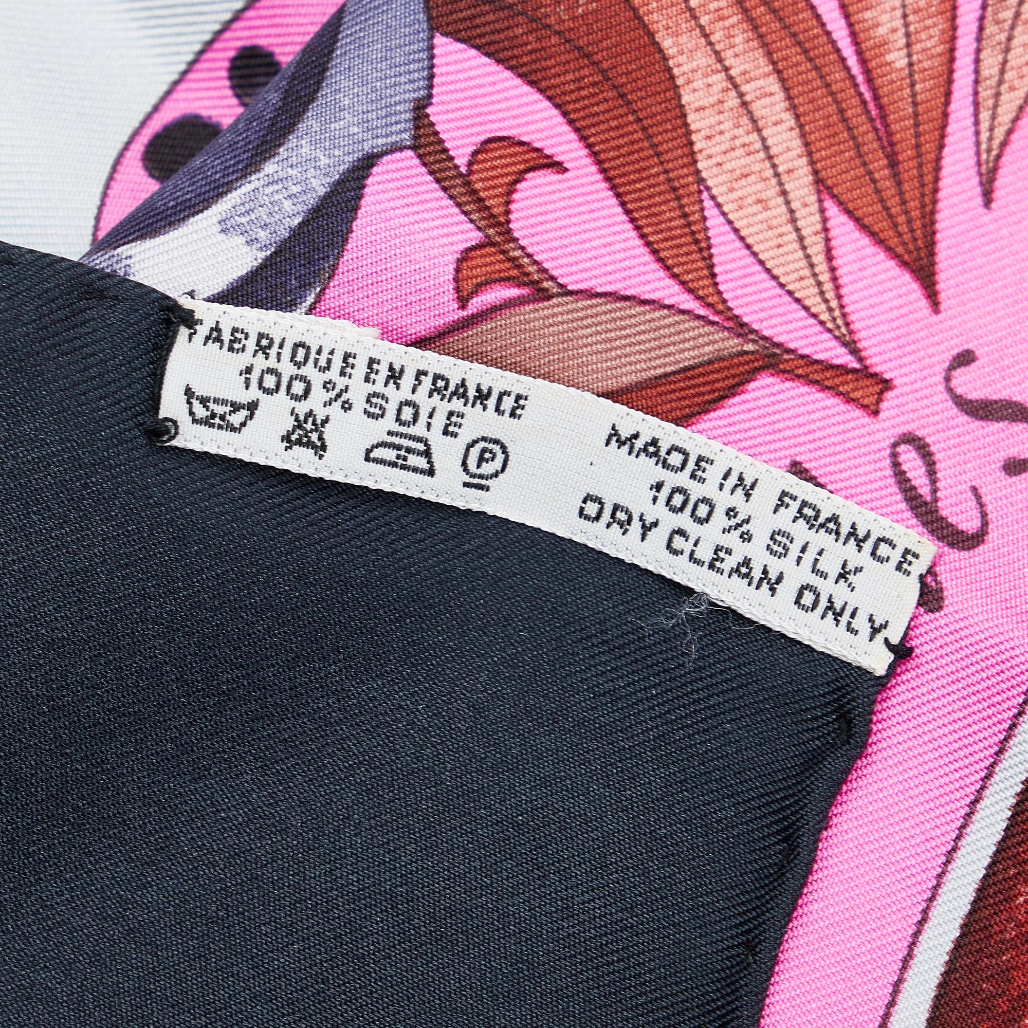 Hermes Parmi les Fleurs Je Compte les Heures Silk Scarf (SHG-xXuLMp)