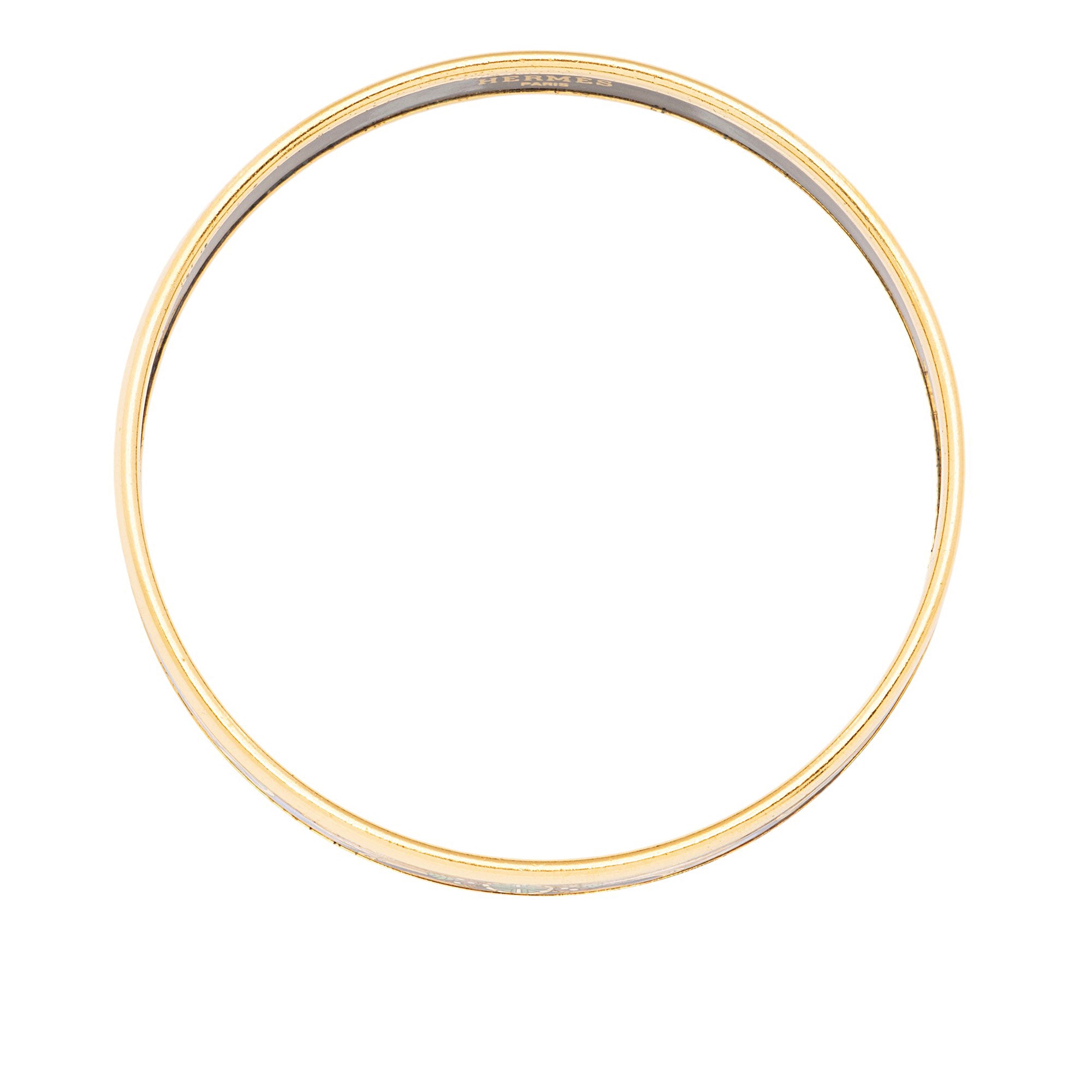 Hermes Printed Enamel Narrow Bangle