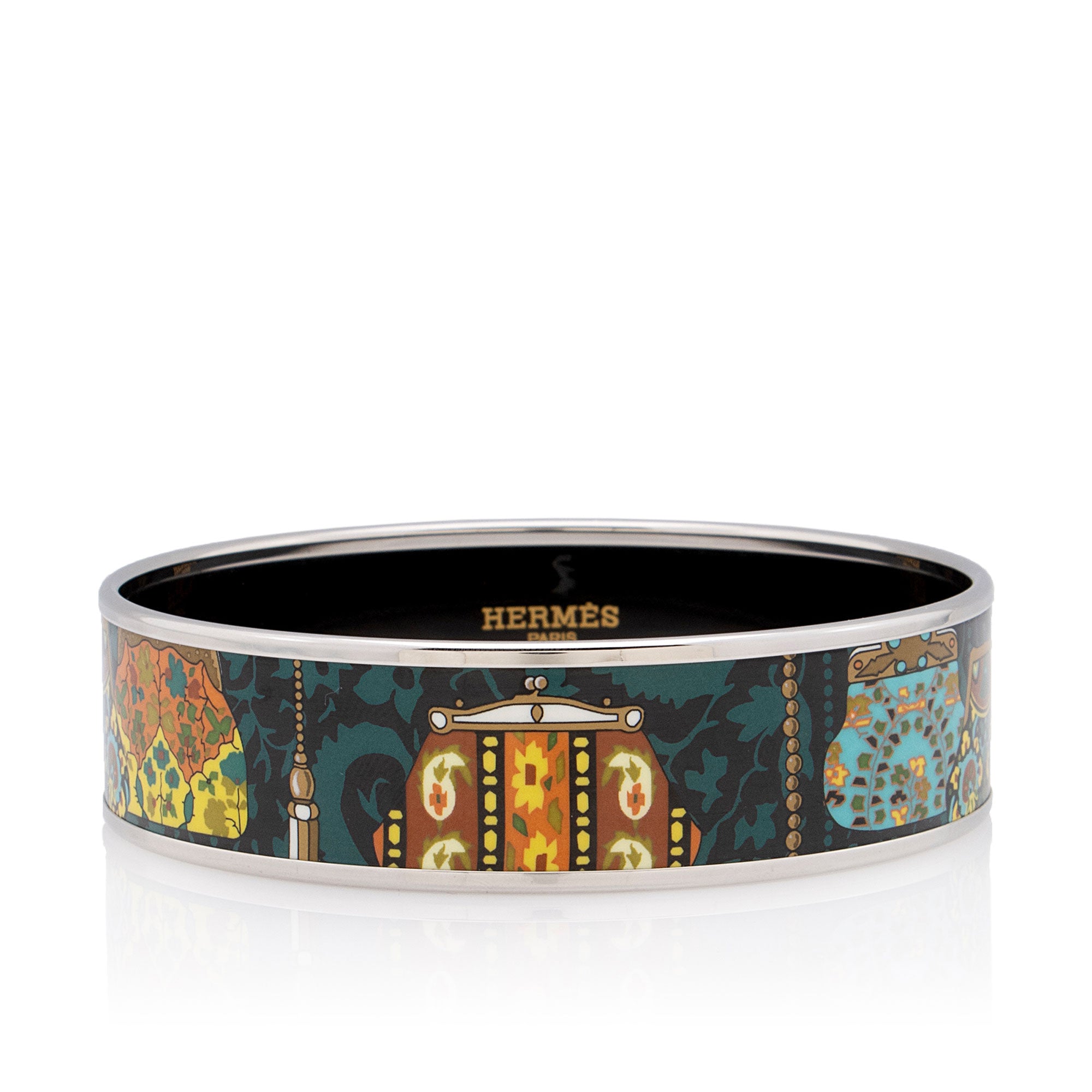 Hermes Printed Enamel Wide Bracelet