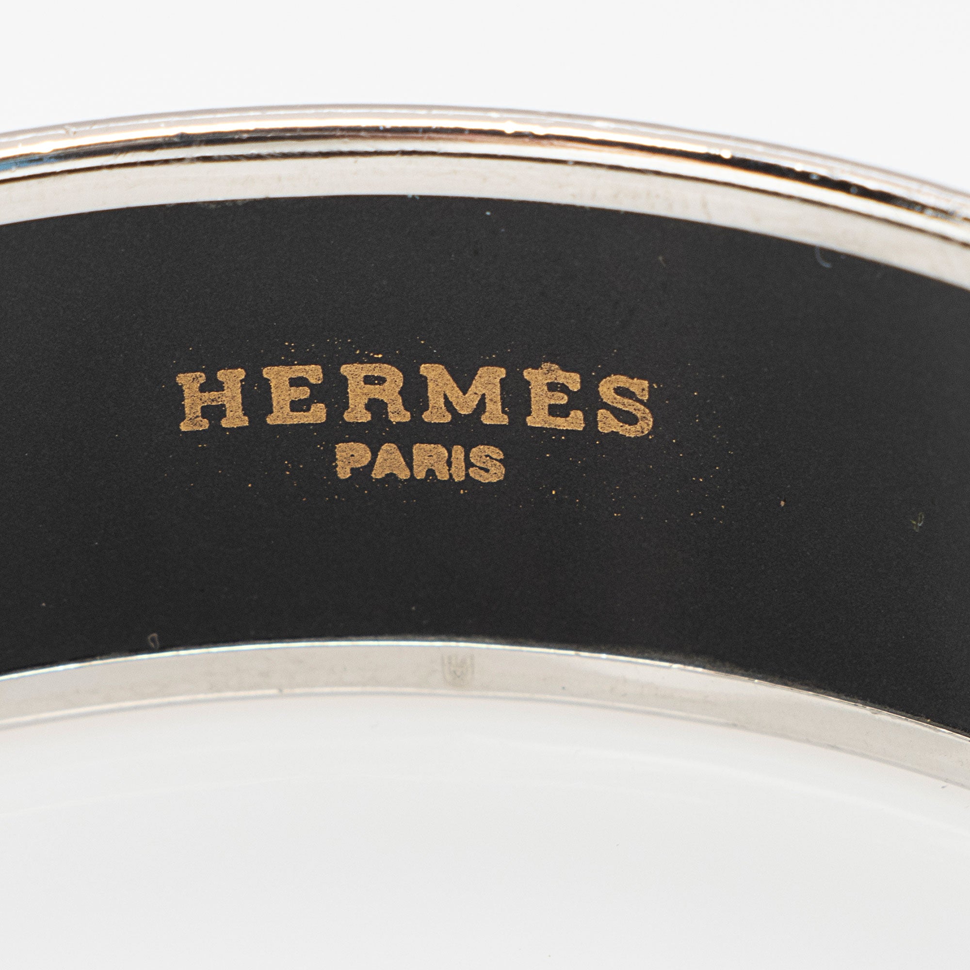 Hermes Printed Enamel Wide Bangle