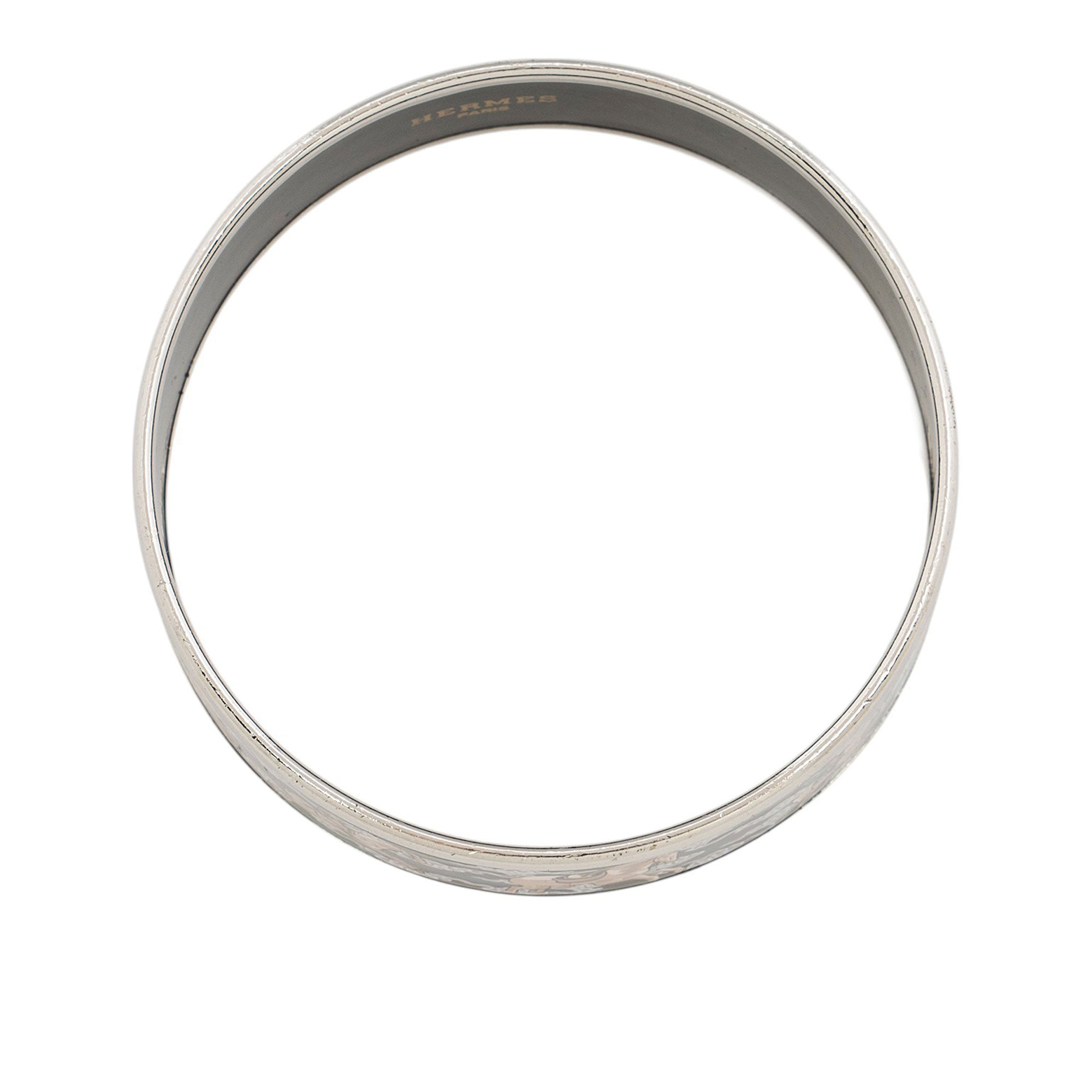 Hermes Printed Enamel Wide Bangle