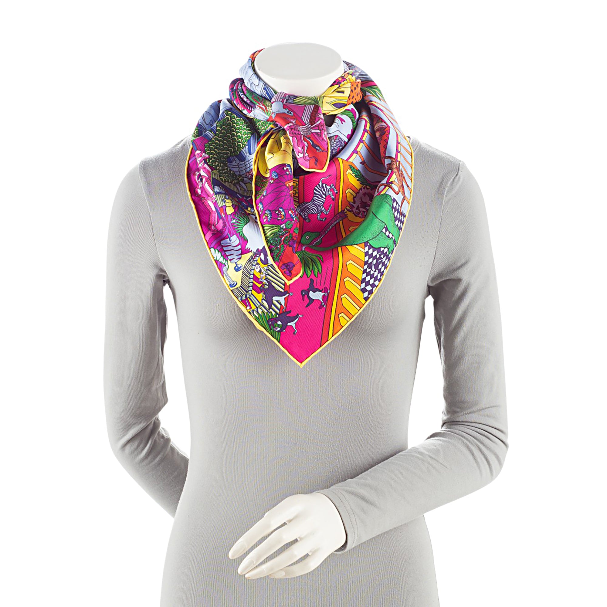 Hermes Silk Animapolis 90cm Scarf - FINAL SALE