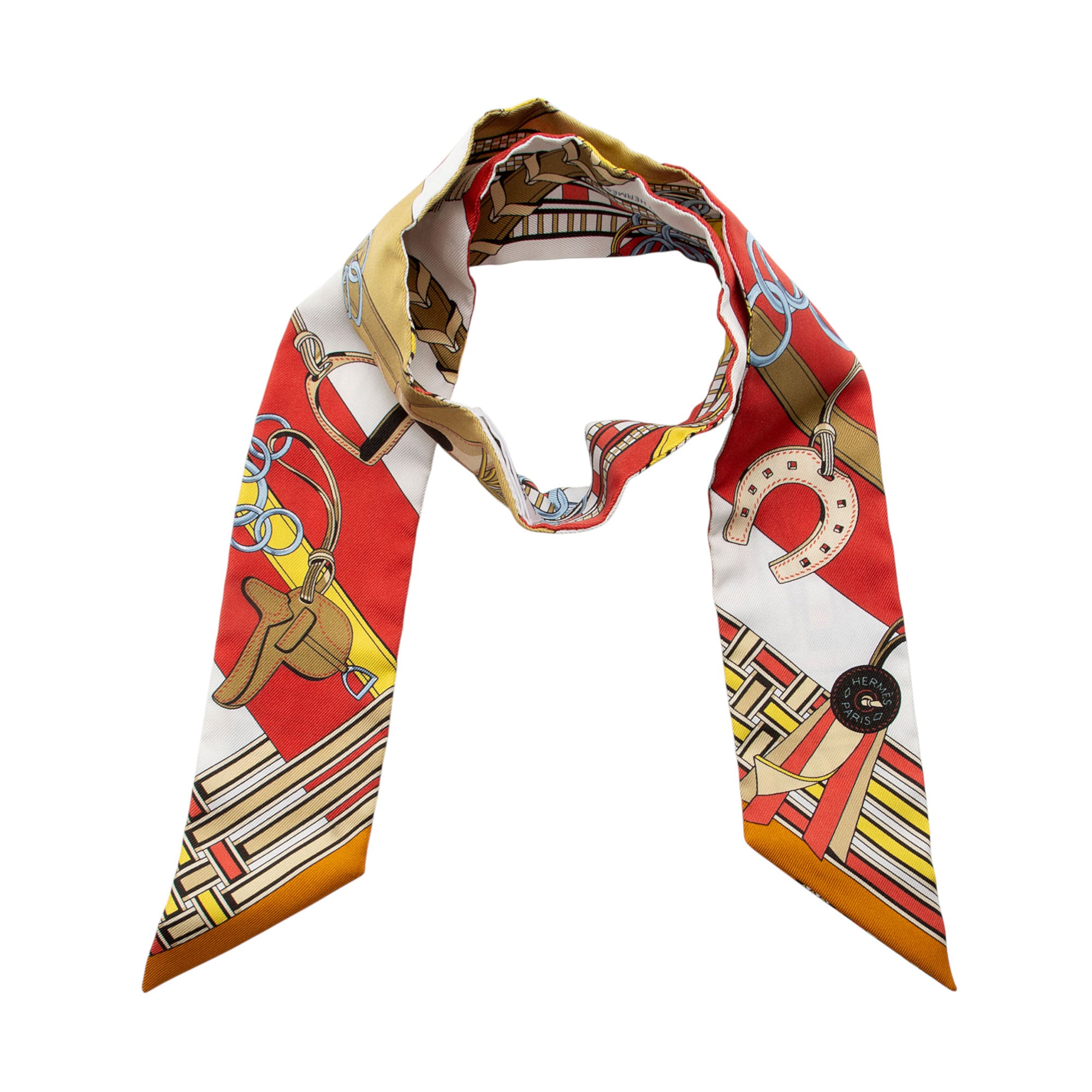 Hermes Silk Brides et Gris Twilly