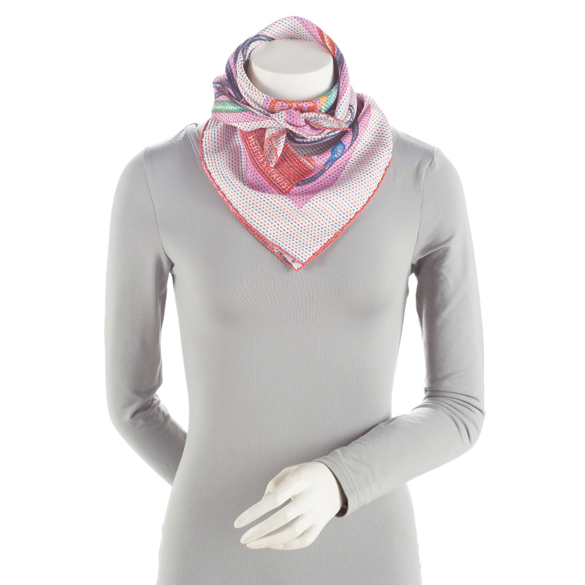 Hermes Silk Chevaloscope Neon Pointille 70cm Scarf (SHF-h4FUWr)