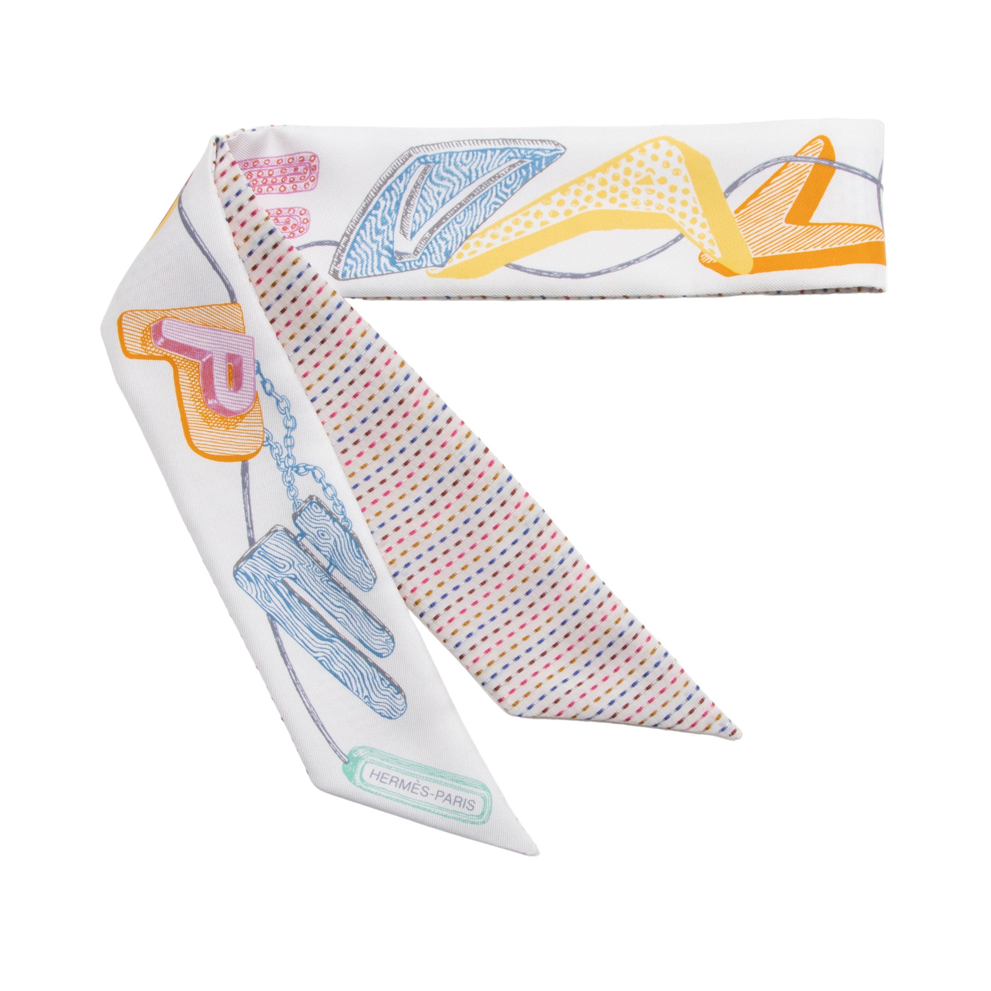 Hermes Silk Chevaloscope Twilly Scarf (SHF-VBAsmT)