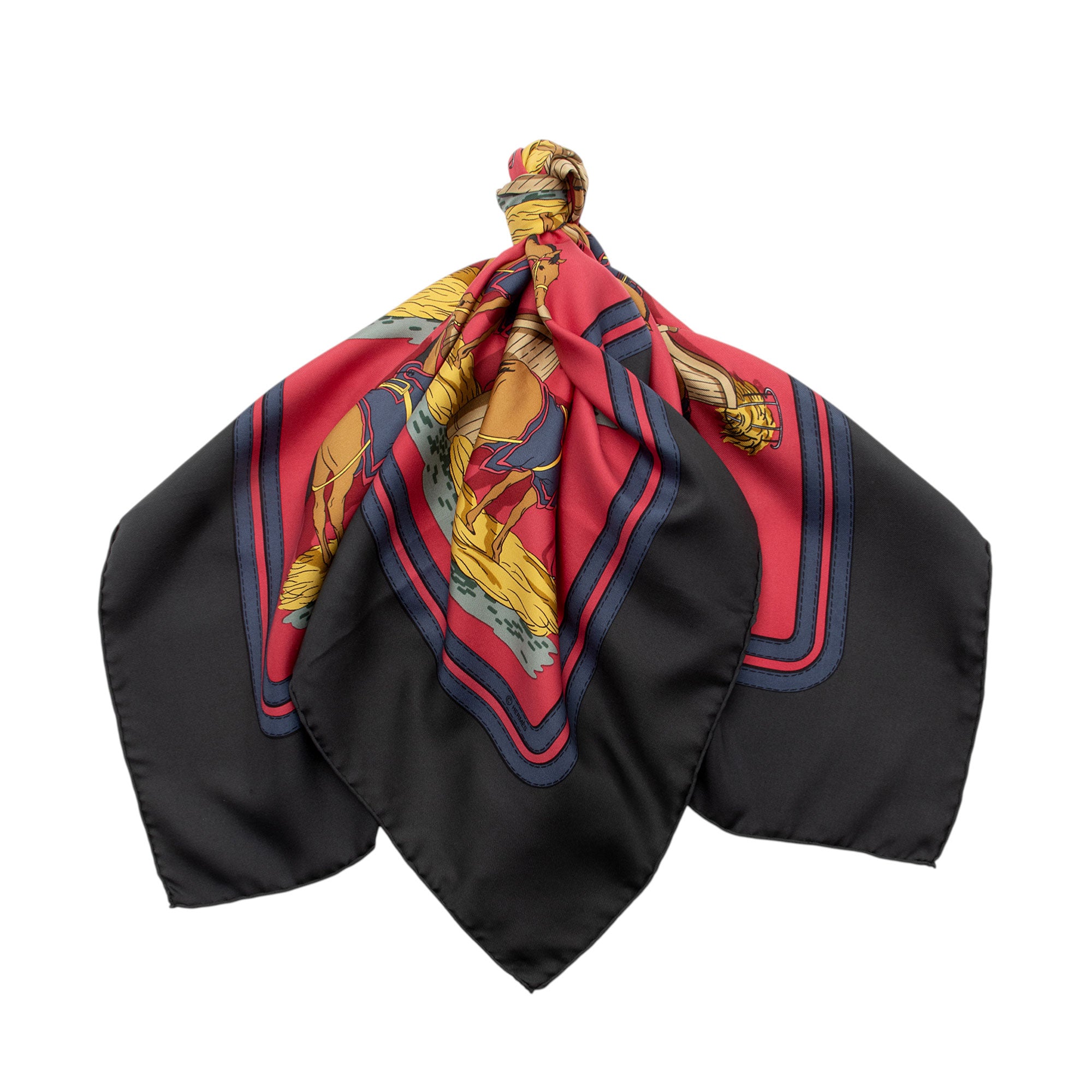 Hermes Silk Ecuries 90cm Scarf