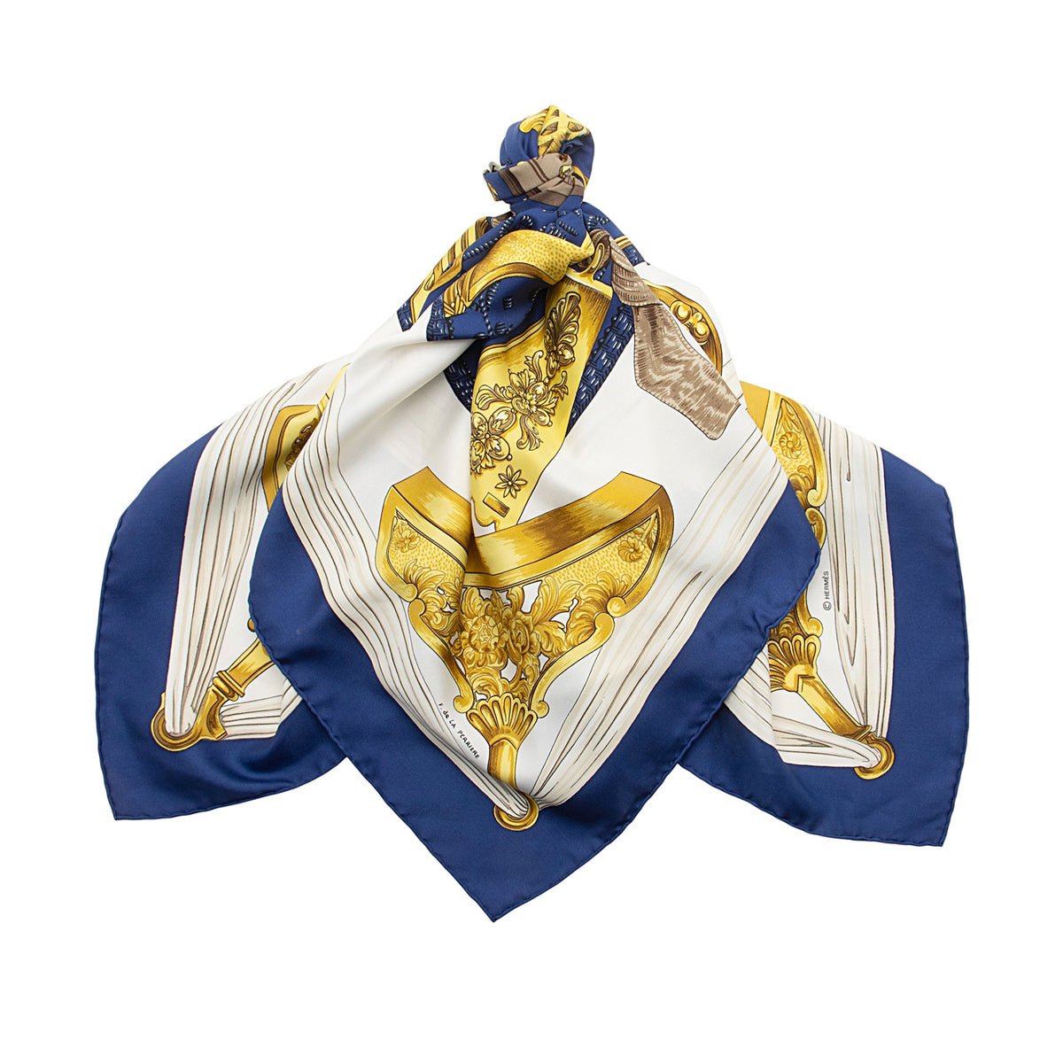 Hermes Silk Etriers 90cm Scarf