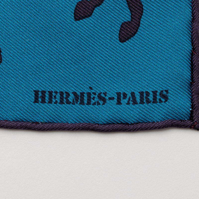 Hermes Silk Ex Libris 45cm Scarf (SHF-J1l7U5)