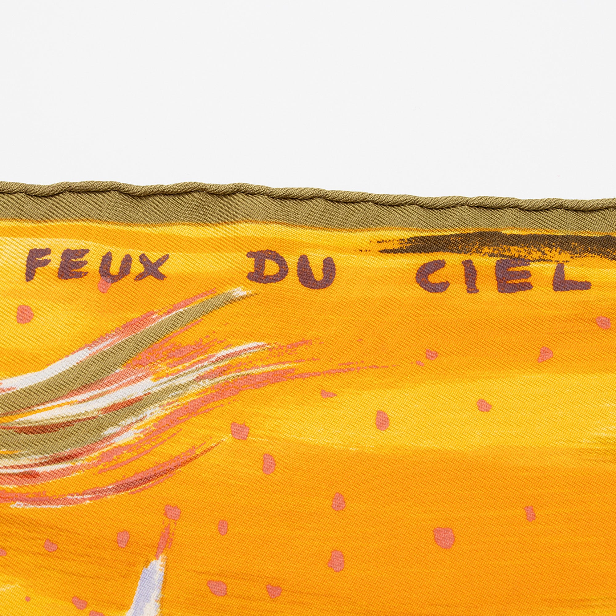 Hermes Silk Feux Du Ciel 40cm Pocket Square (SHF-6xcId1)