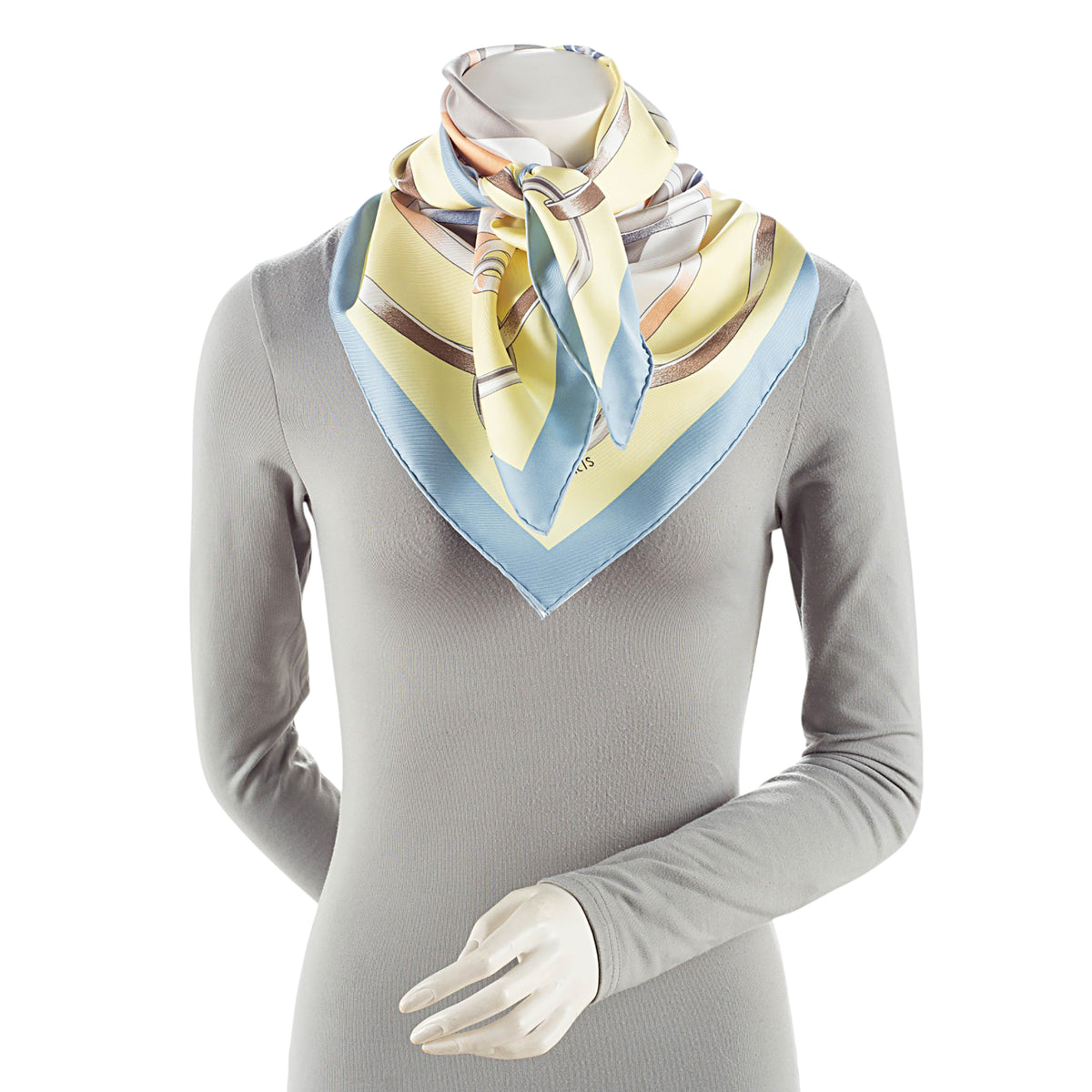 Hermes Silk Figure Artistique 90cm Scarf