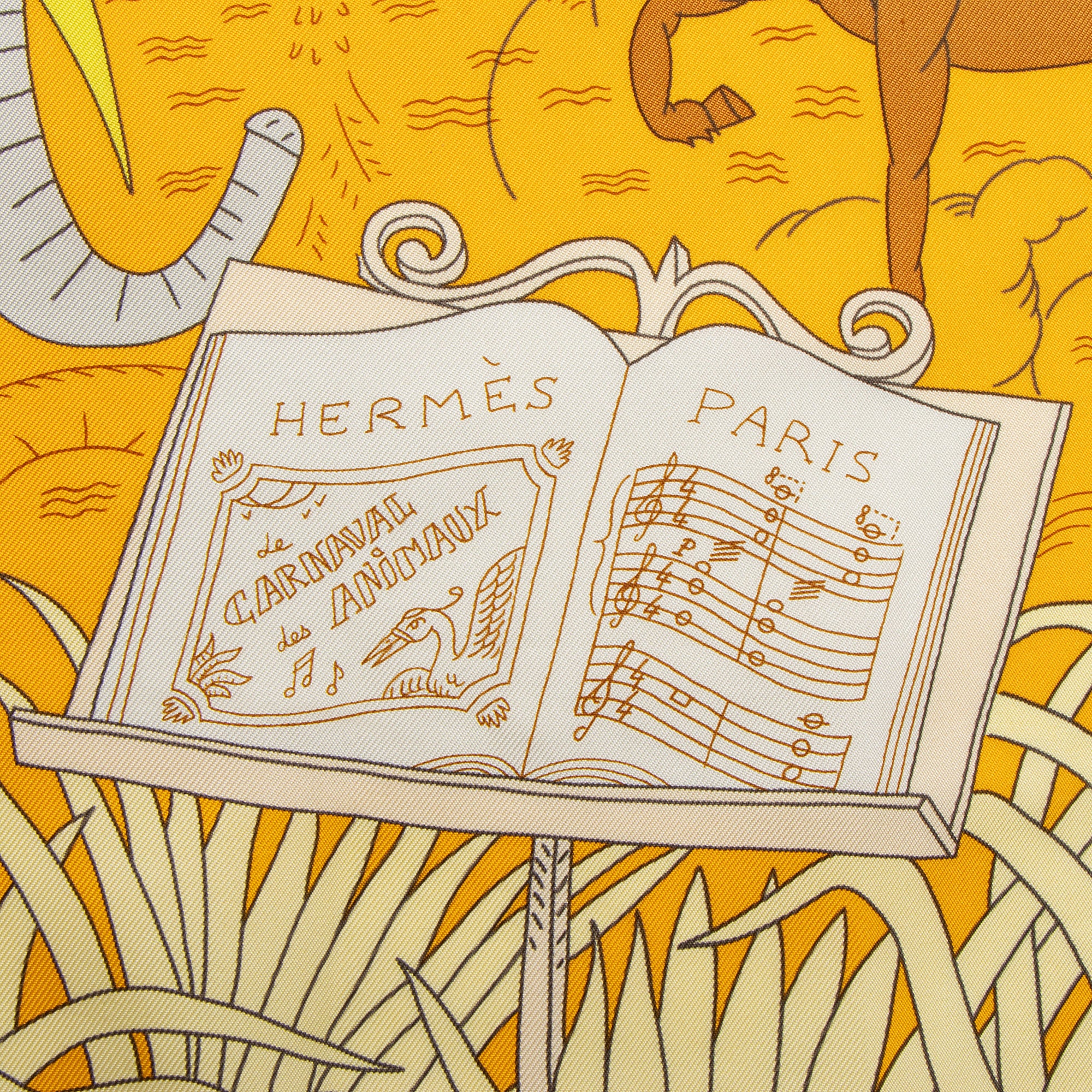 Hermes Silk Le Carnaval des Animaux 90cm Scarf