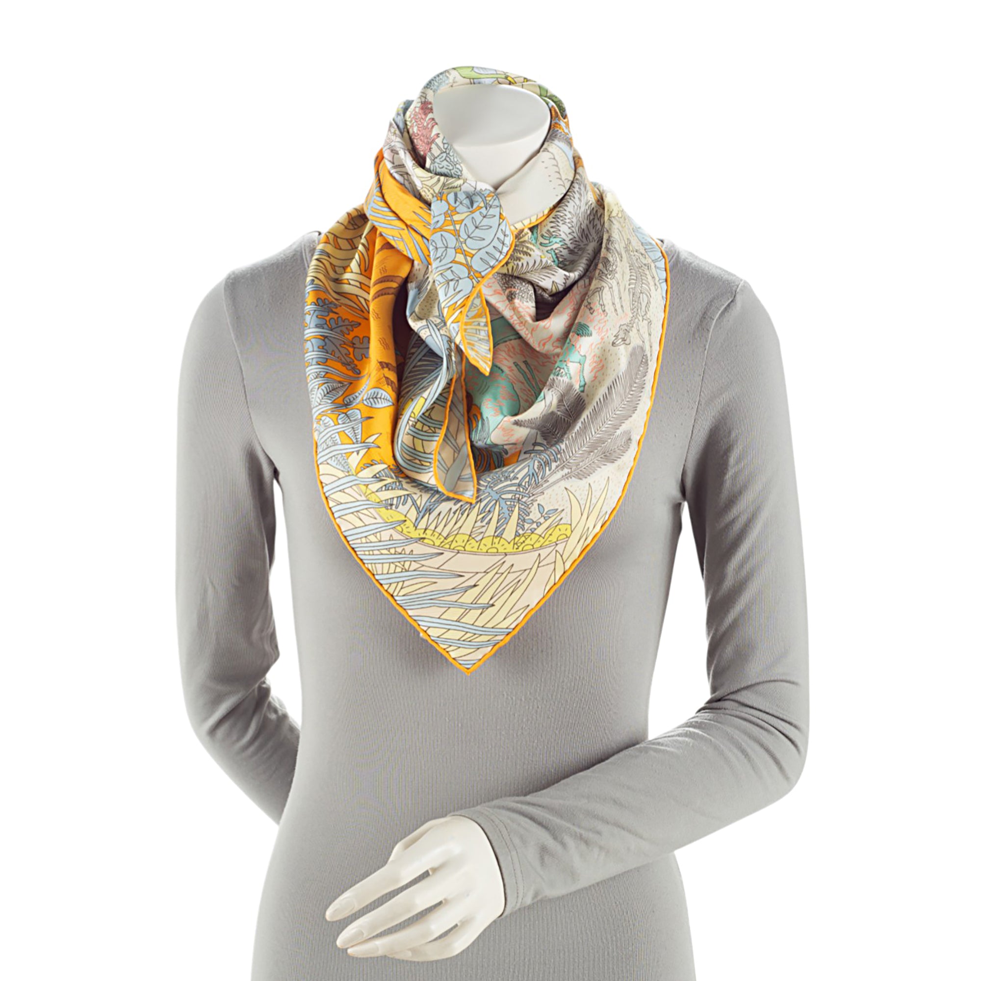 Hermes Silk Le Carnaval des Animaux 90cm Scarf