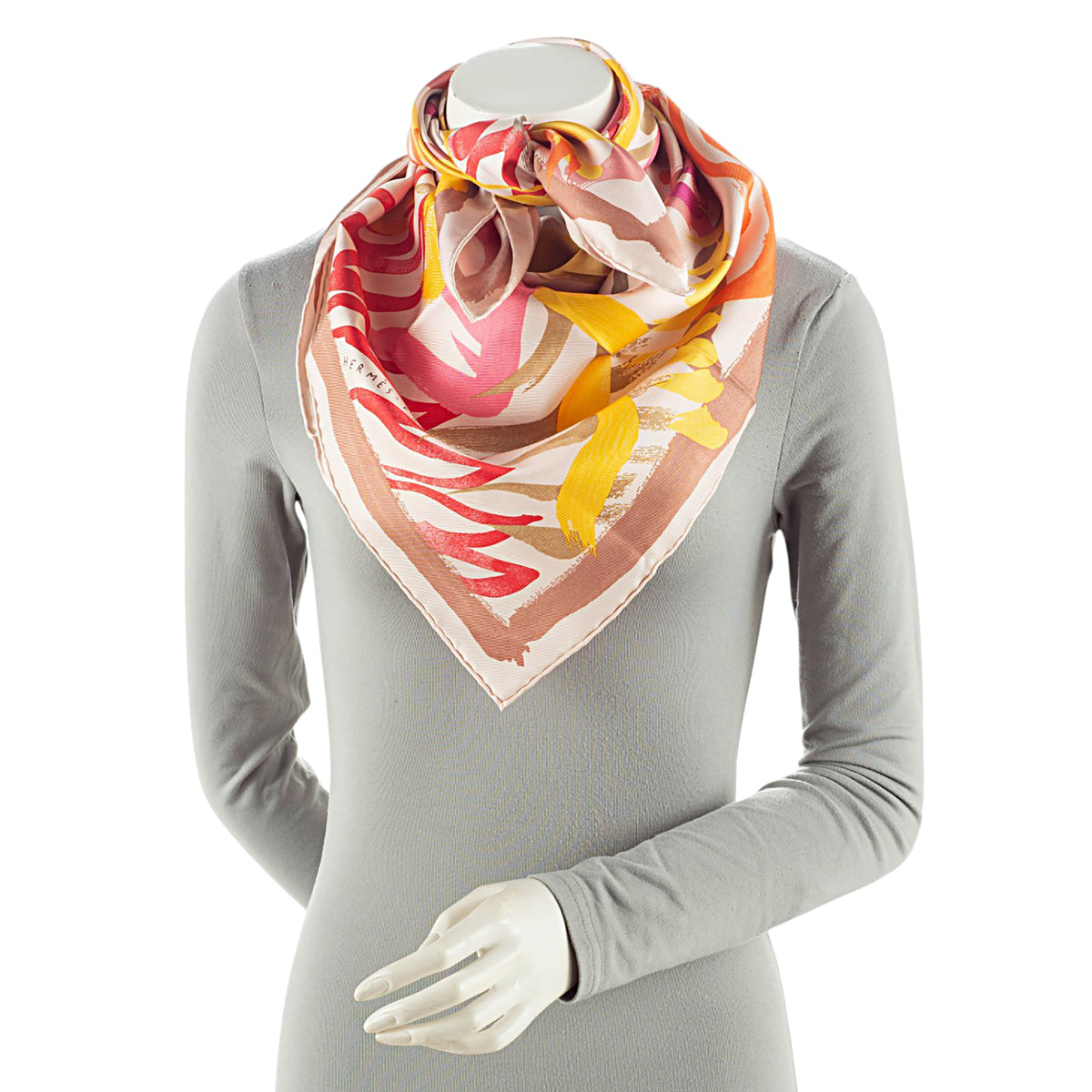 Hermes Silk Le Cavalier a la Trompette 90cm Scarf