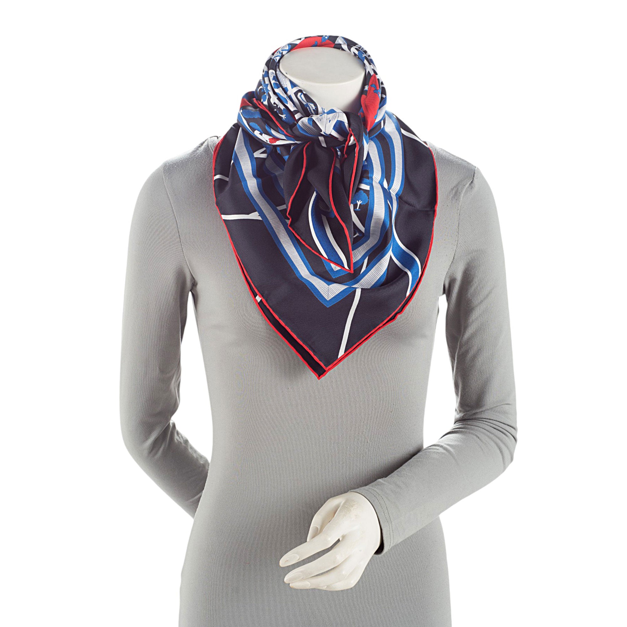 Hermes Silk Les Amoureux de Paris 90cm Scarf (SHF-DKnWGu)
