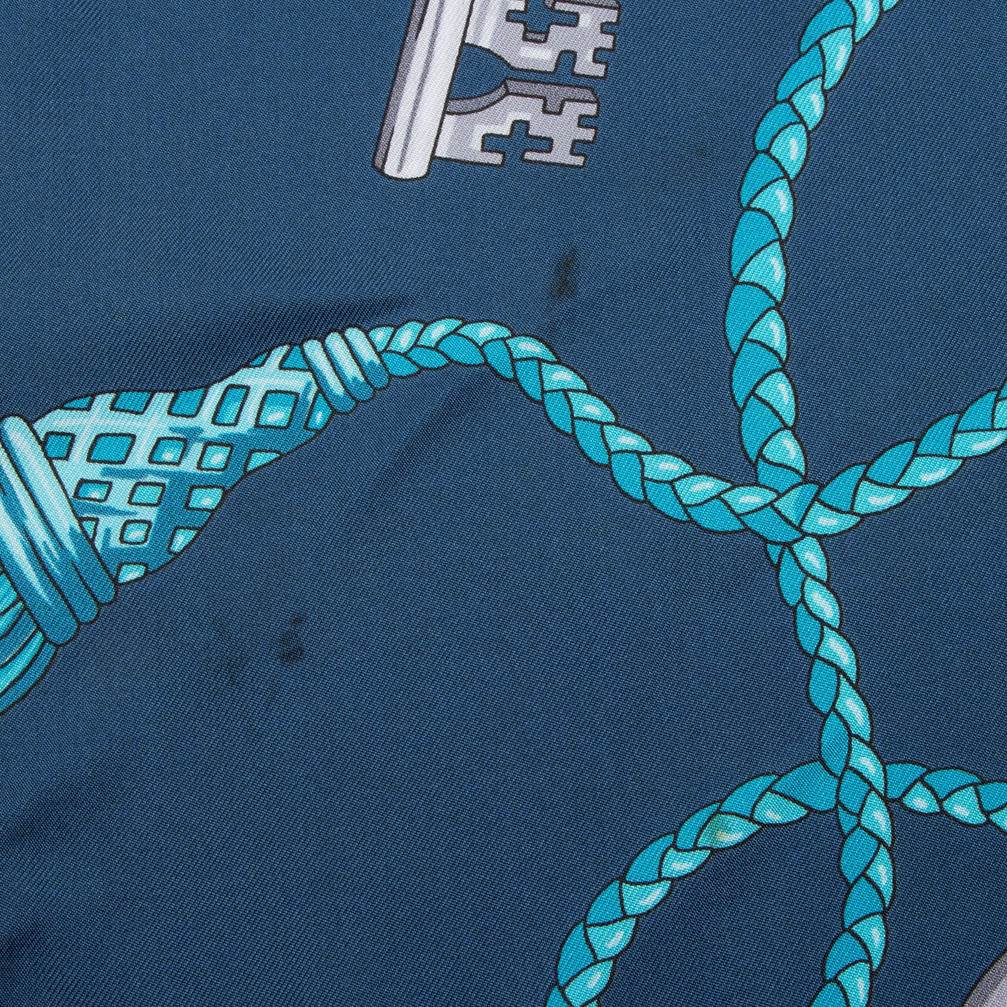 Hermes Silk Les Cles Maxi Twilly Scarf