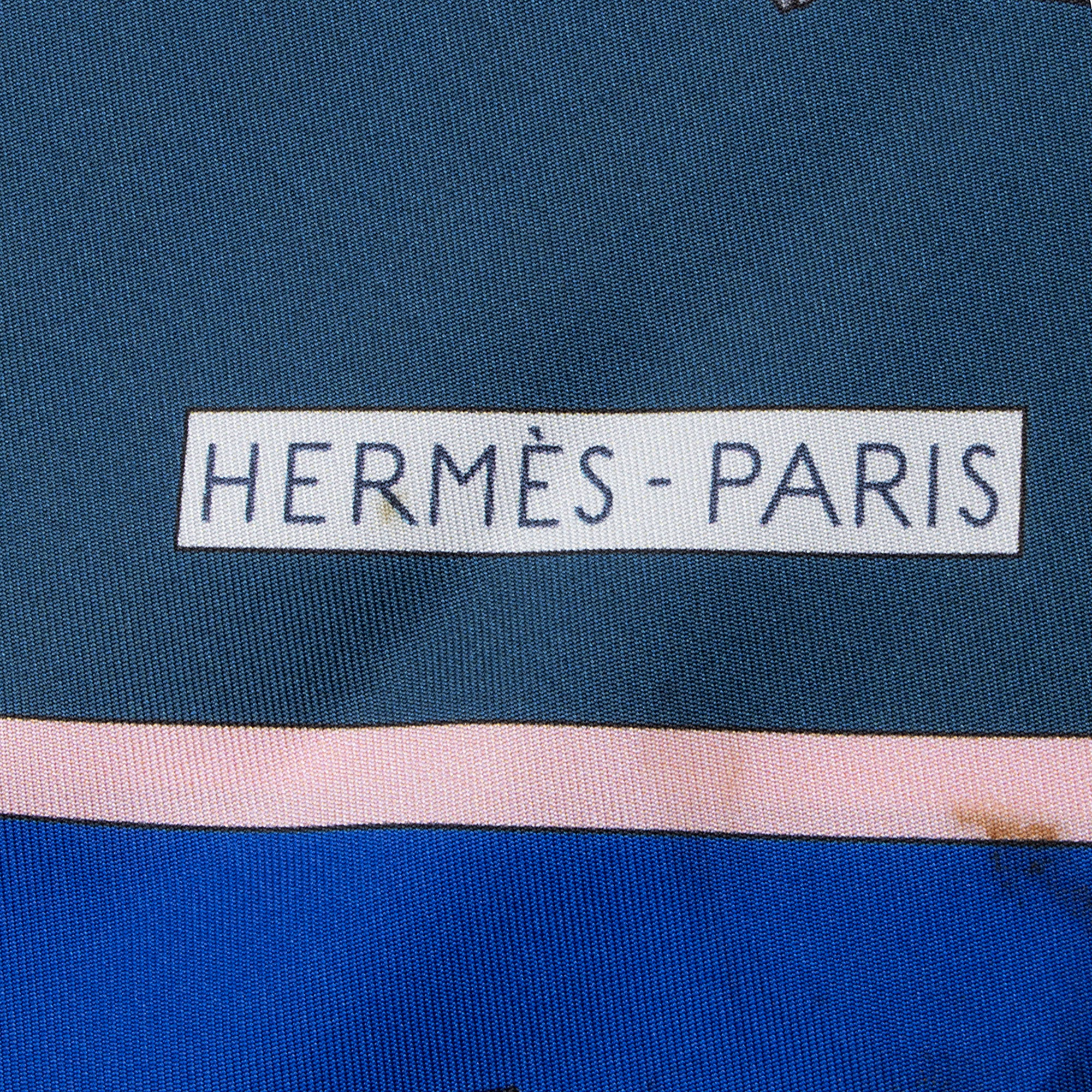 Hermes Silk Les Cles Maxi Twilly Scarf