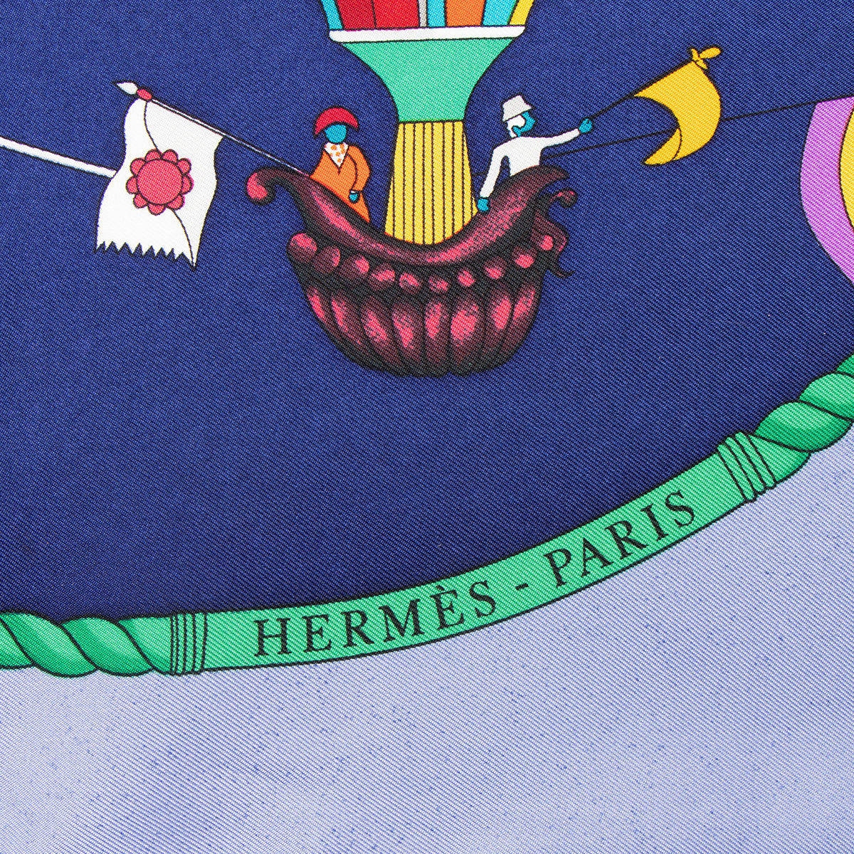 Hermes Silk Les Folies du Ciel 90cm Scarf