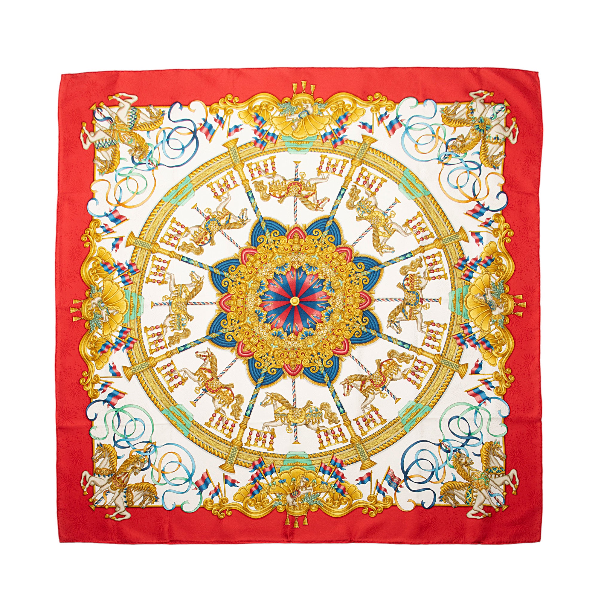 Hermes Silk Luna Park 90cm Scarf (SHF-fnP1yr)