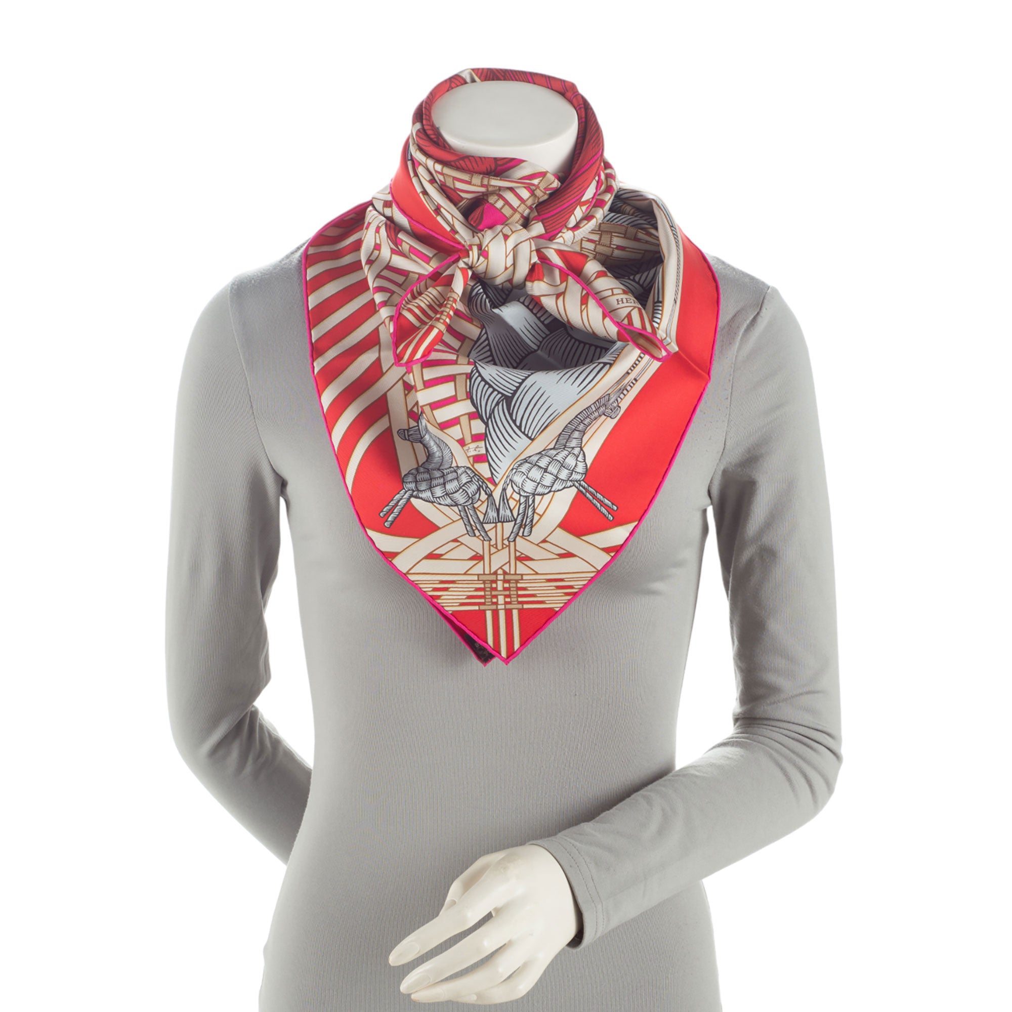 Hermes Silk Masan & Masan 90cm Scarf (SHF-y9nbRc)