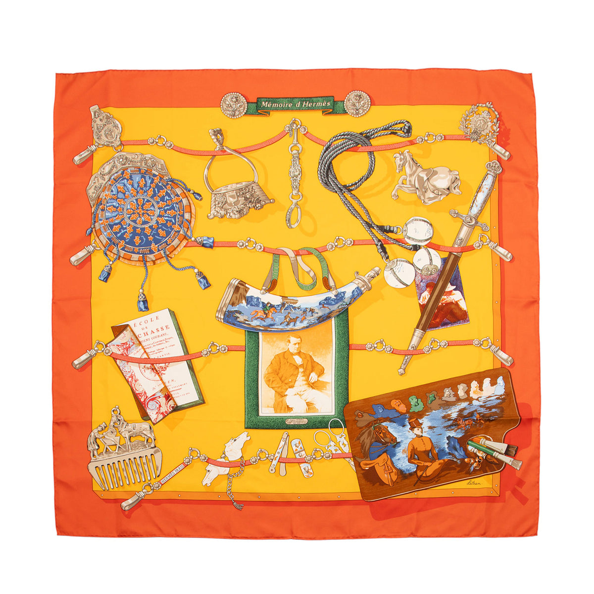 Hermes Silk Memoire d'Hermes 90cm Scarf
