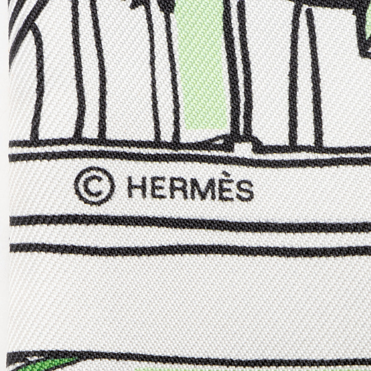 Hermes Silk Rayures d'Ete Twilly Scarf