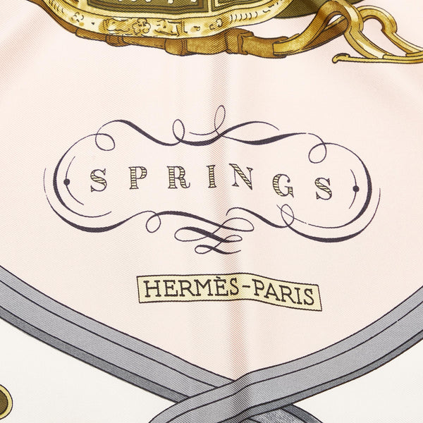 Hermes Springs Springs Twilly In Marine, Crème And Pétrole. Navy