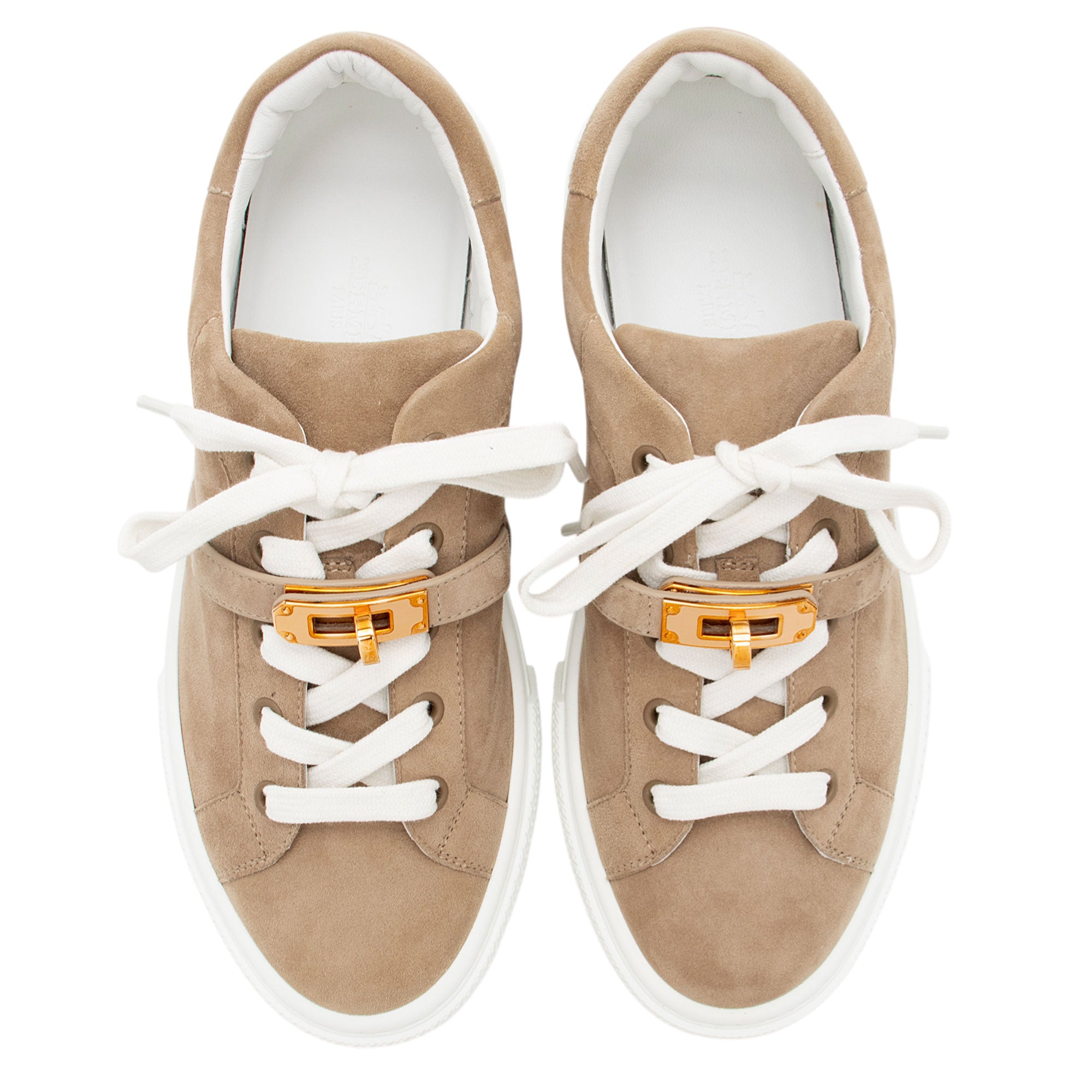 Hermes Suede Goatskin Day Sneaker - Size 8 / 38