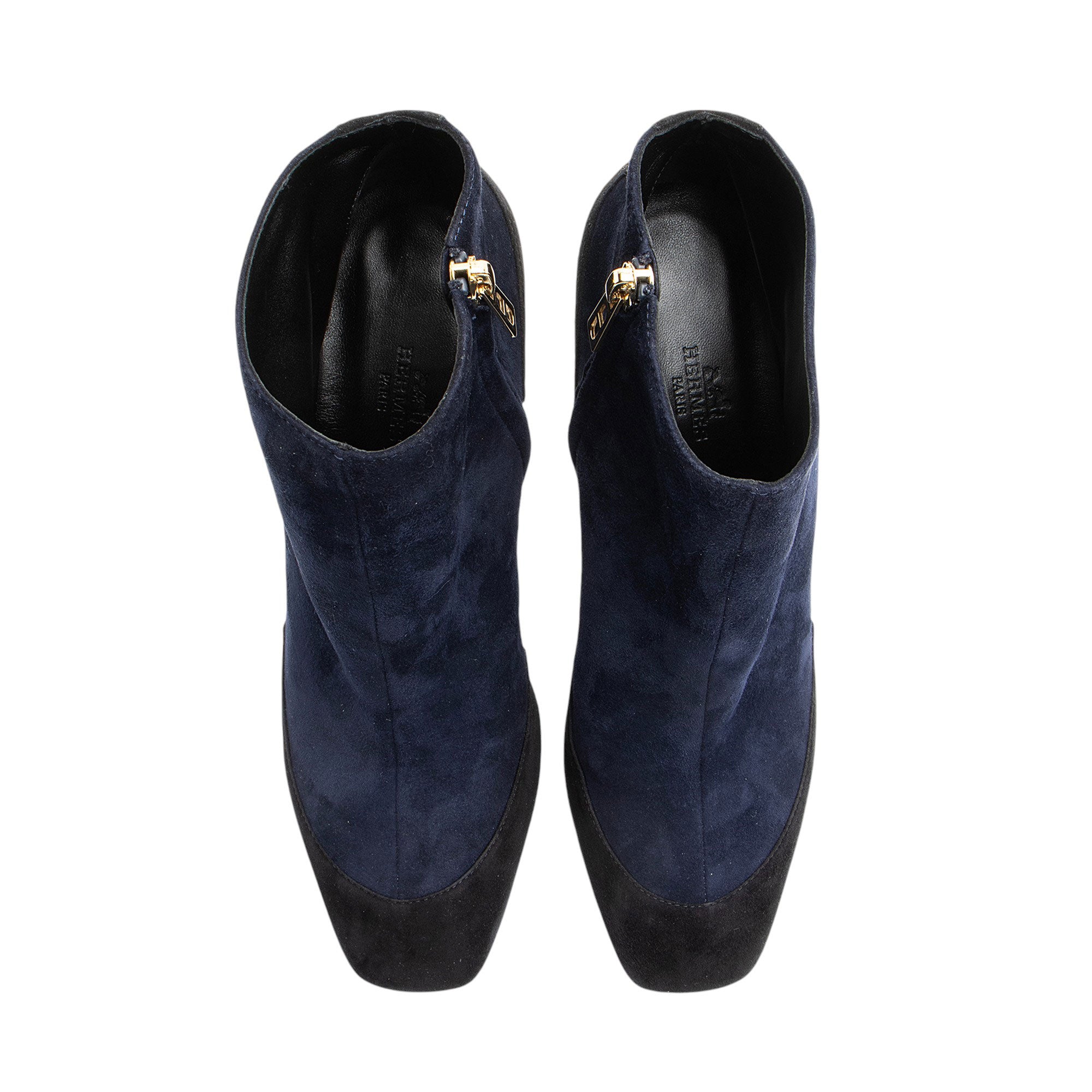 Hermes Bicolor Suede Neila Ankle Boots - Size 9 / 39