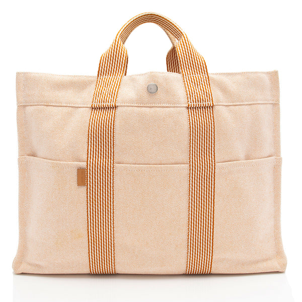 Hermes Toile Fourre Tout MM Tote (SHF-5AyjHq)