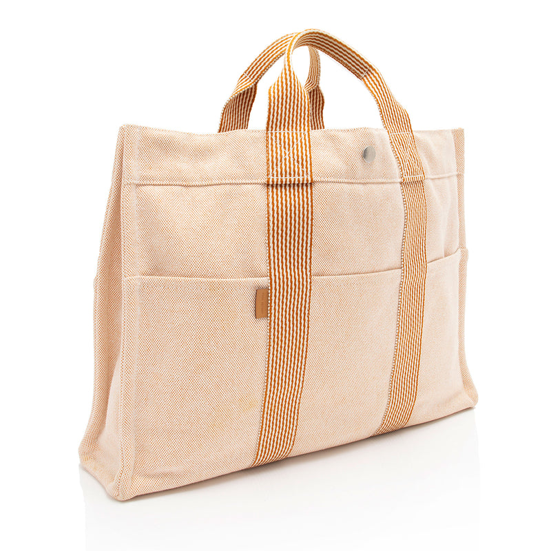Hermes Toile Fourre Tout MM Tote (SHF-5AyjHq)