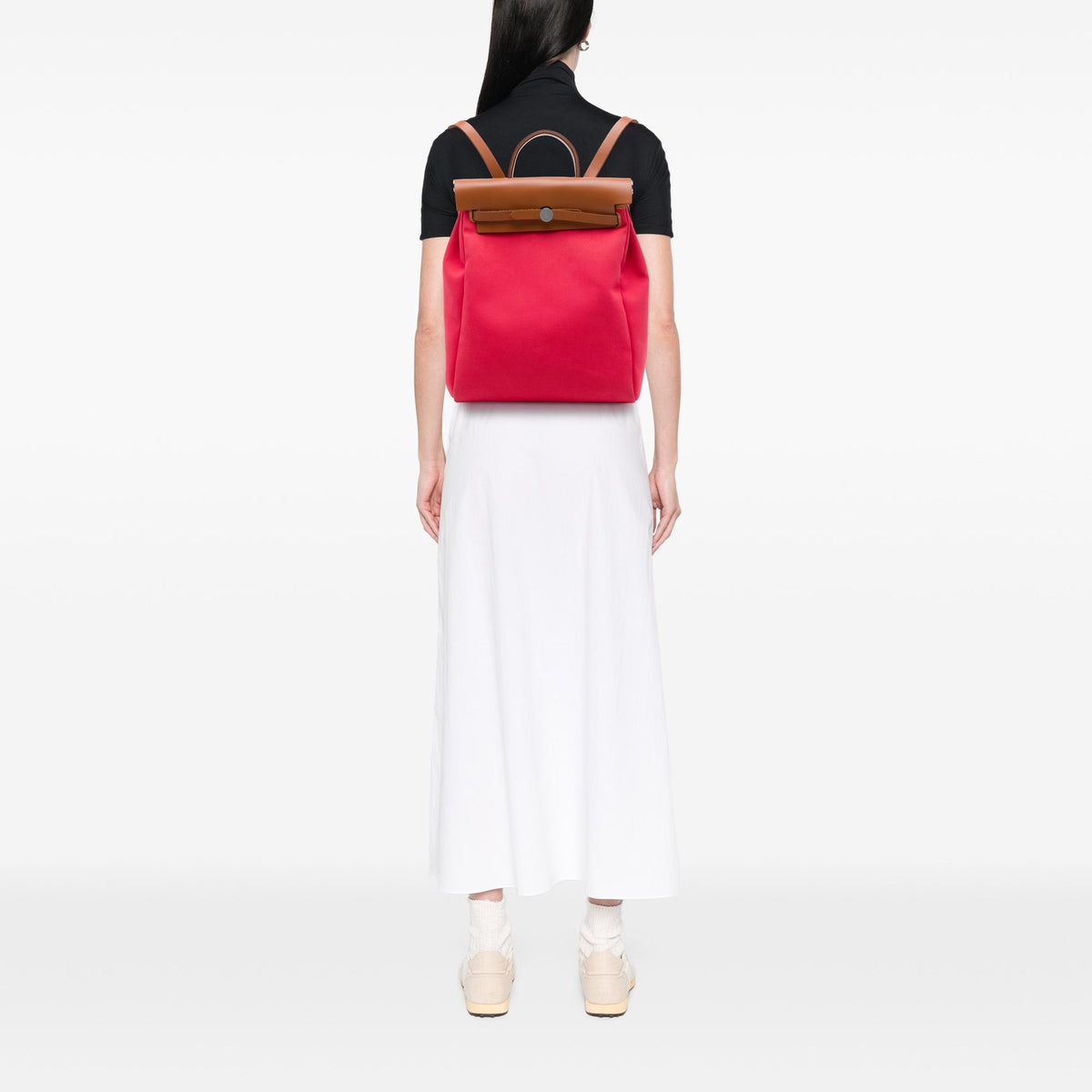 Hermes Toile Herbag A Dos Zip Retourne Backpack