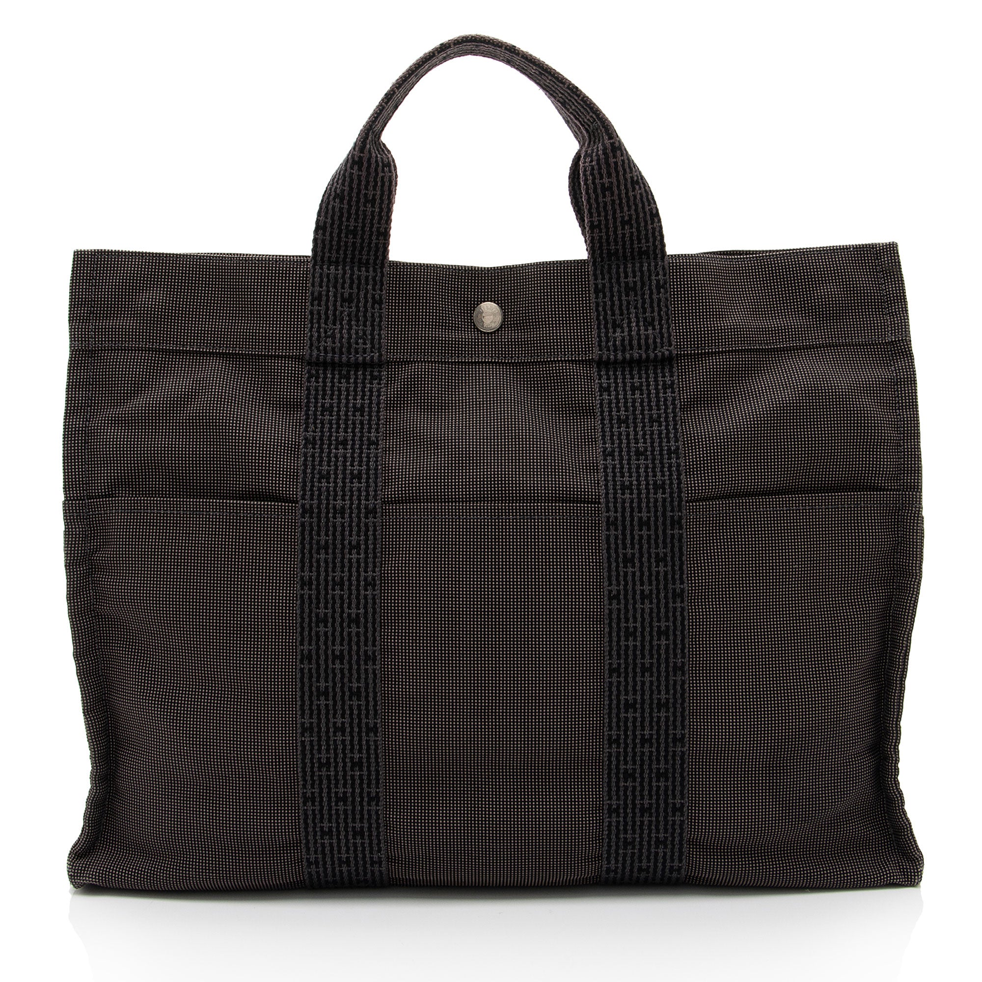Hermes Vintage Canvas Herline MM Tote (SHF-GOLFd8)