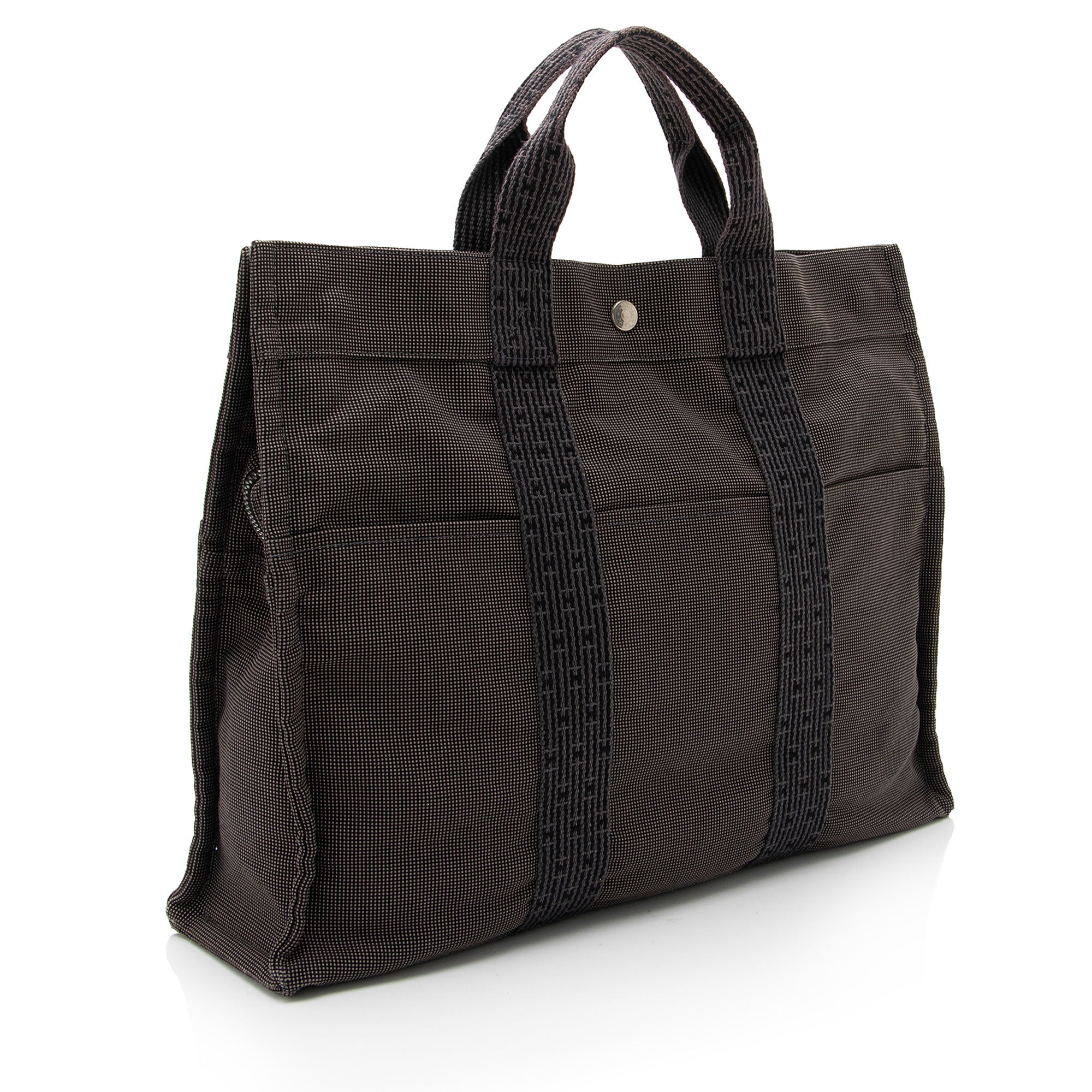 Hermes Vintage Canvas Herline MM Tote (SHF-GOLFd8)