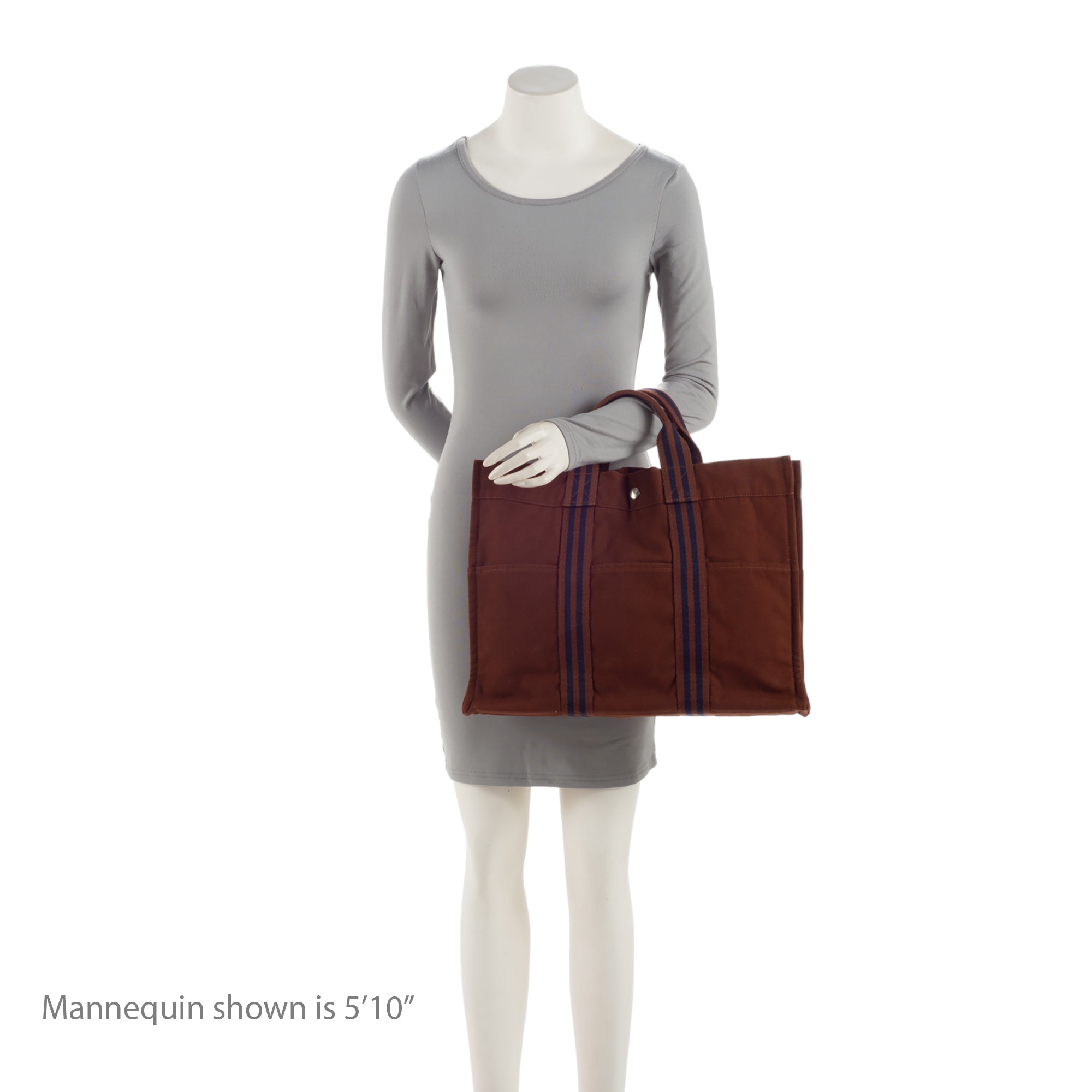 Hermes Vintage Canvas Herline MM Tote (SHF-ZDuu4C)