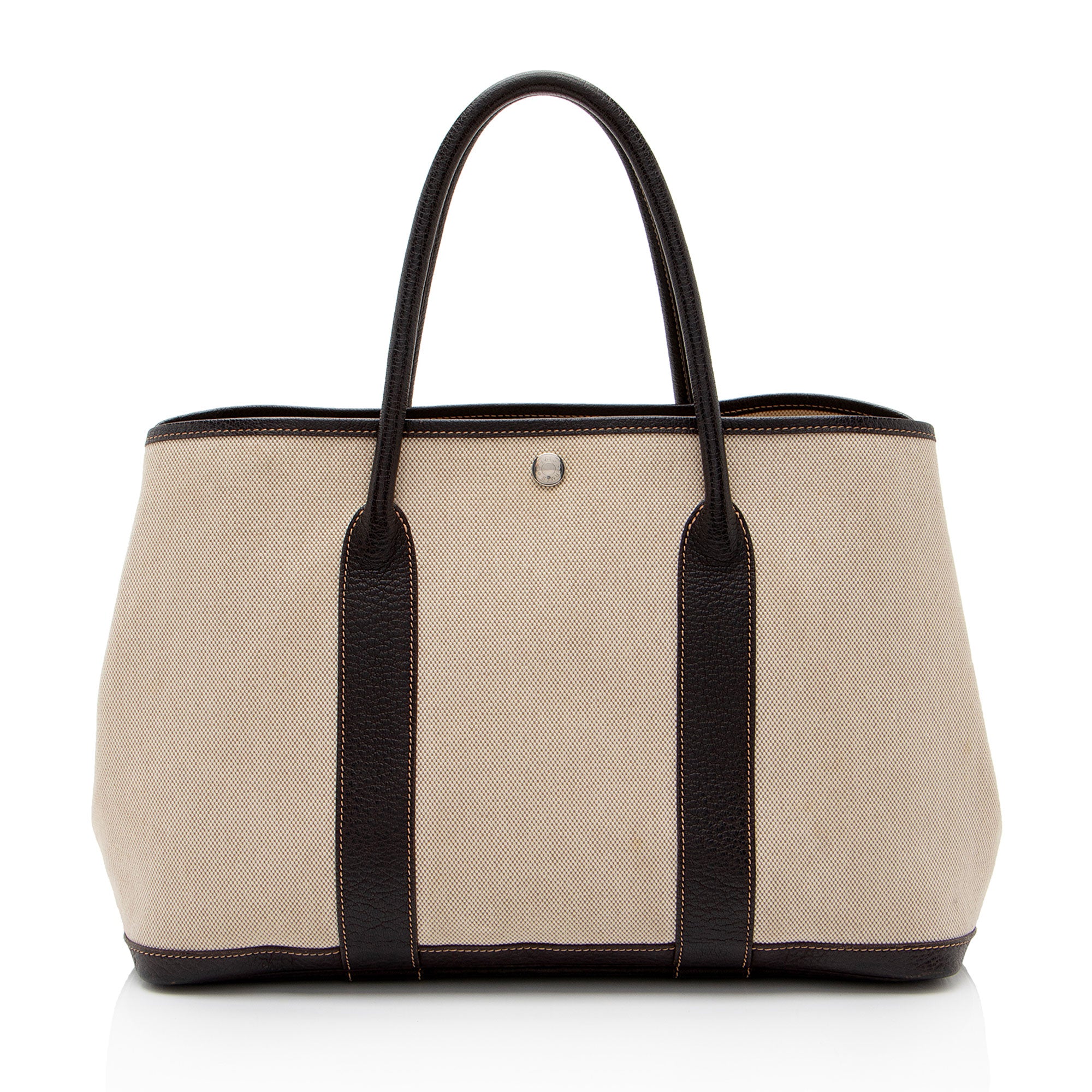 Hermes Vintage Canvas Leather Garden Party 36 Tote (SHF-ItDk7h)