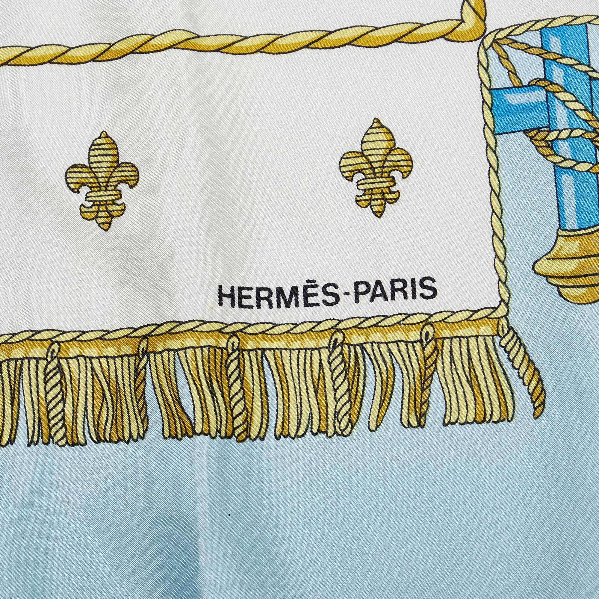 Hermes Vue du Carrosse de la Galere la Reale Silk Scarf (SHG-X2aUF2)