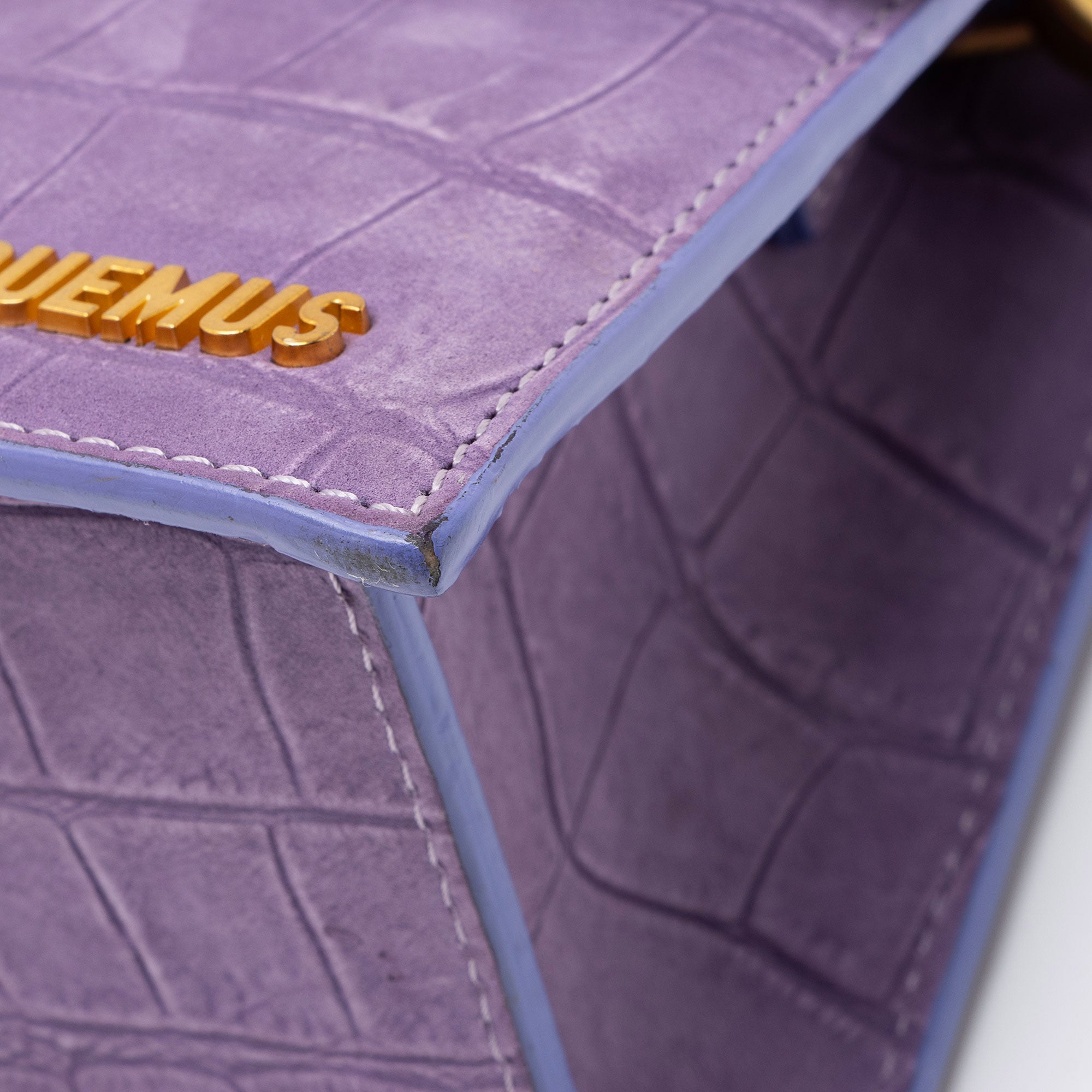 Jacquemus Croc Embossed Nubuck Le Chiquito Moyen Large Bag