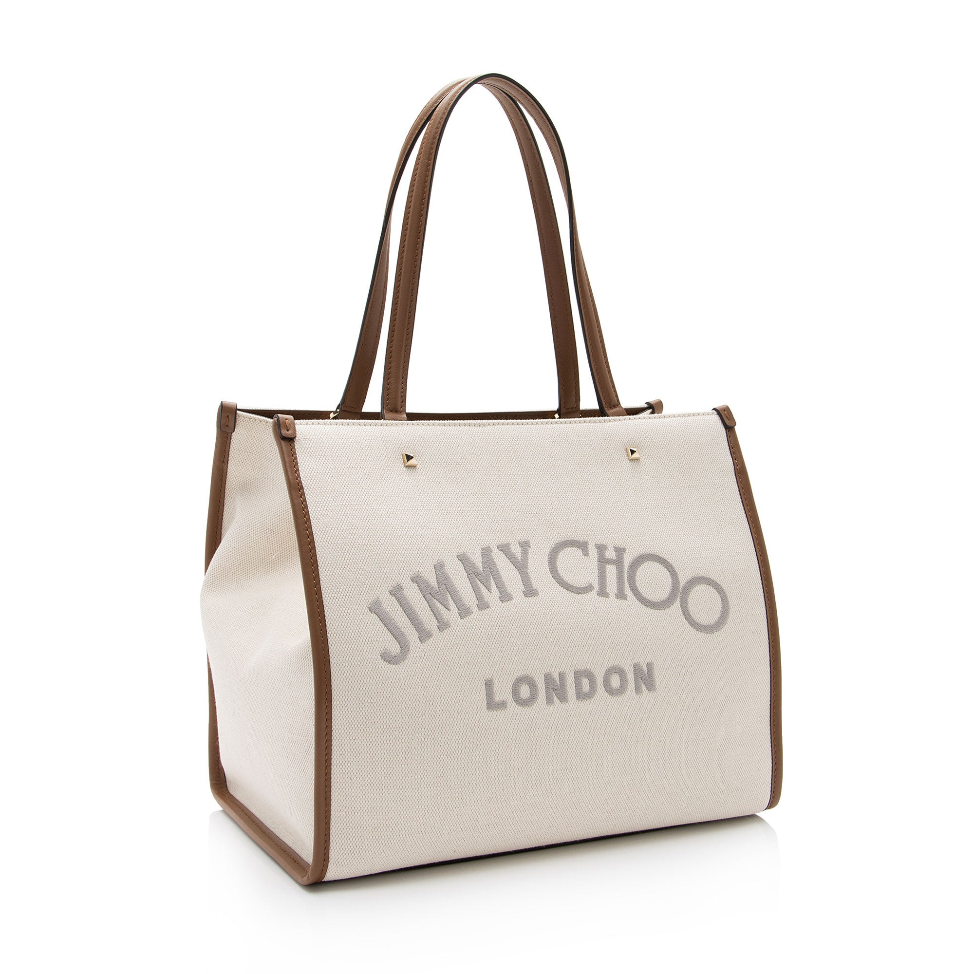 Jimmy Choo Canvas Logo Varenne Medium Tote (SHF-fOguGS)